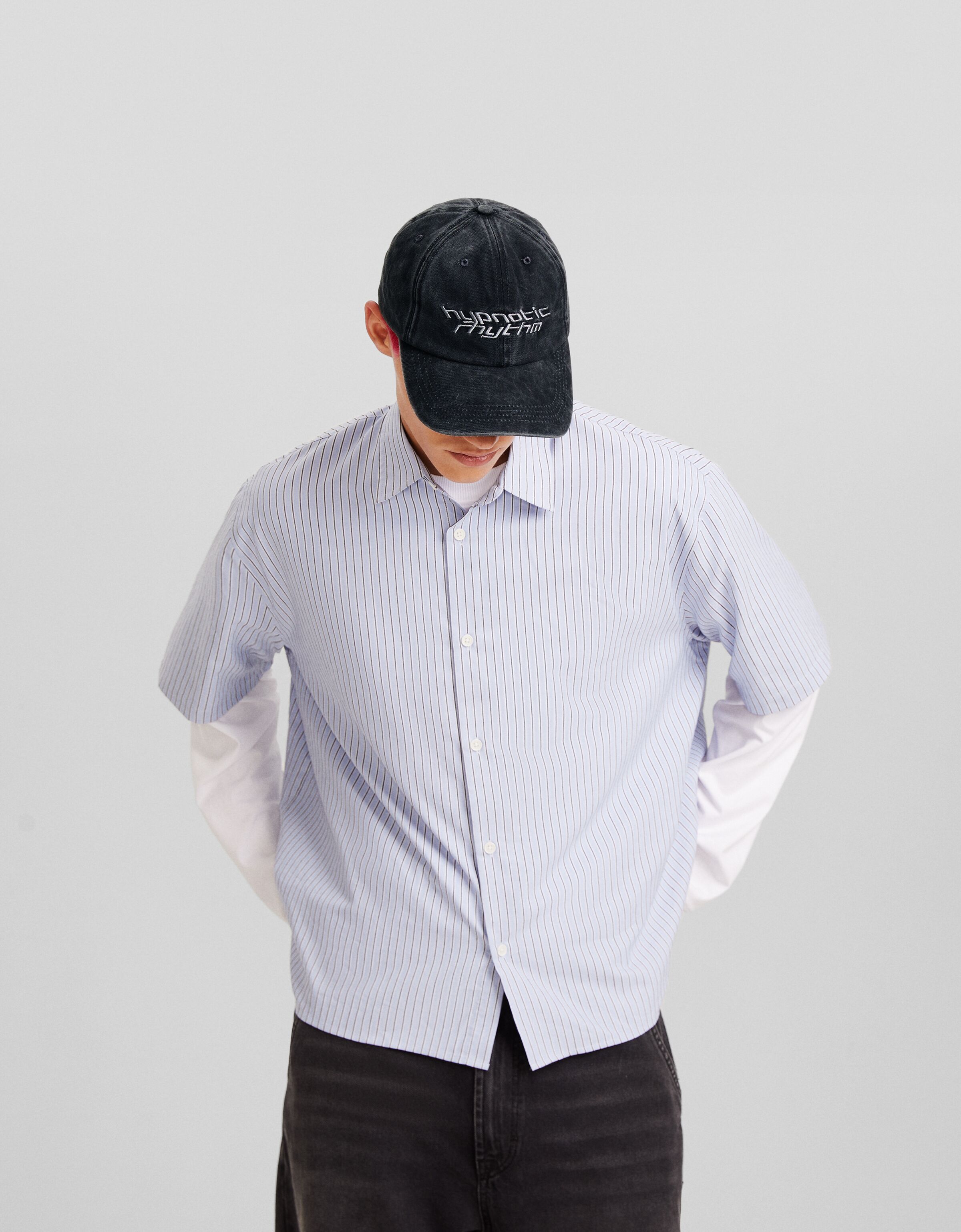 Gorra efecto lavado bordado