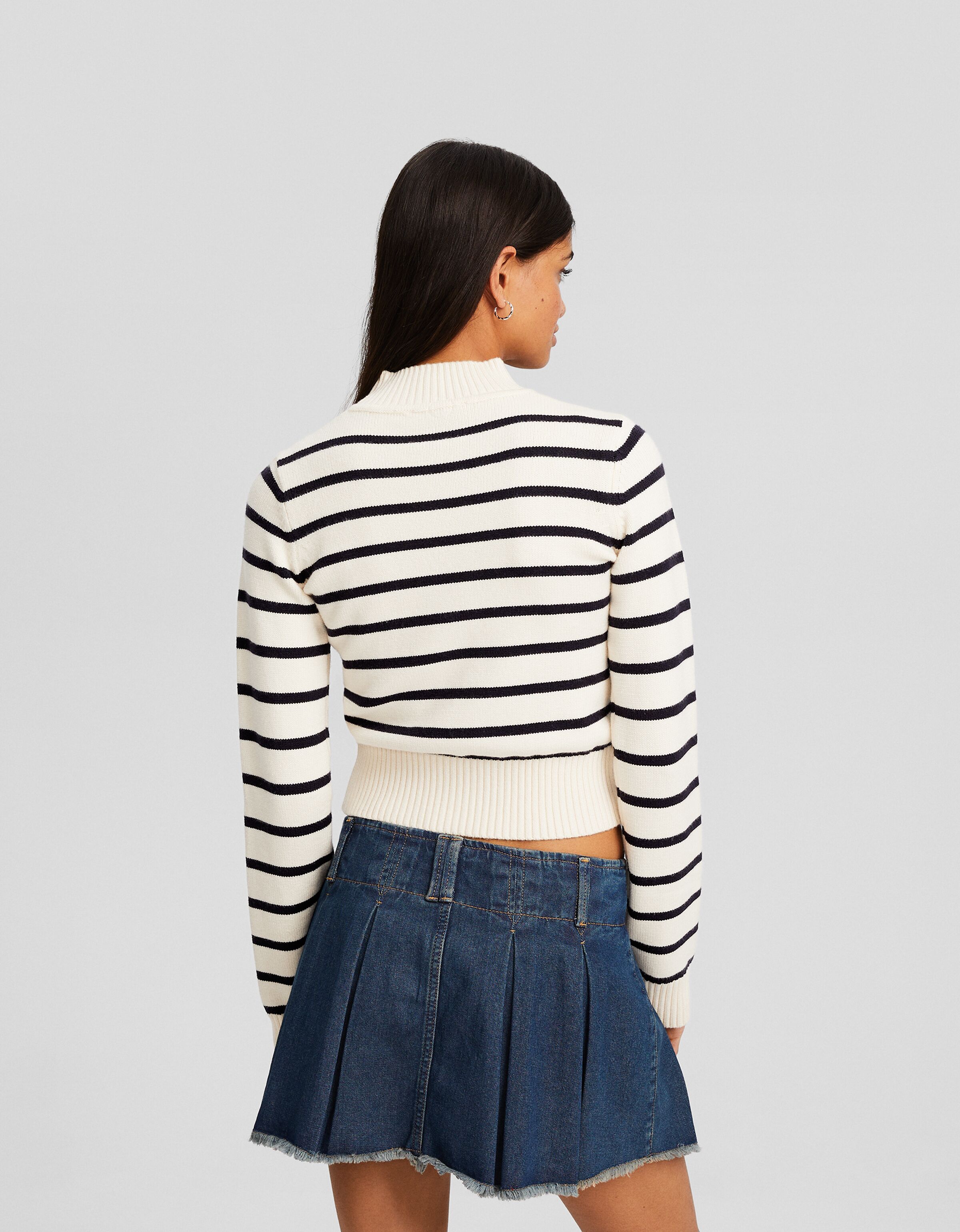 Jersey cuello subido rayas