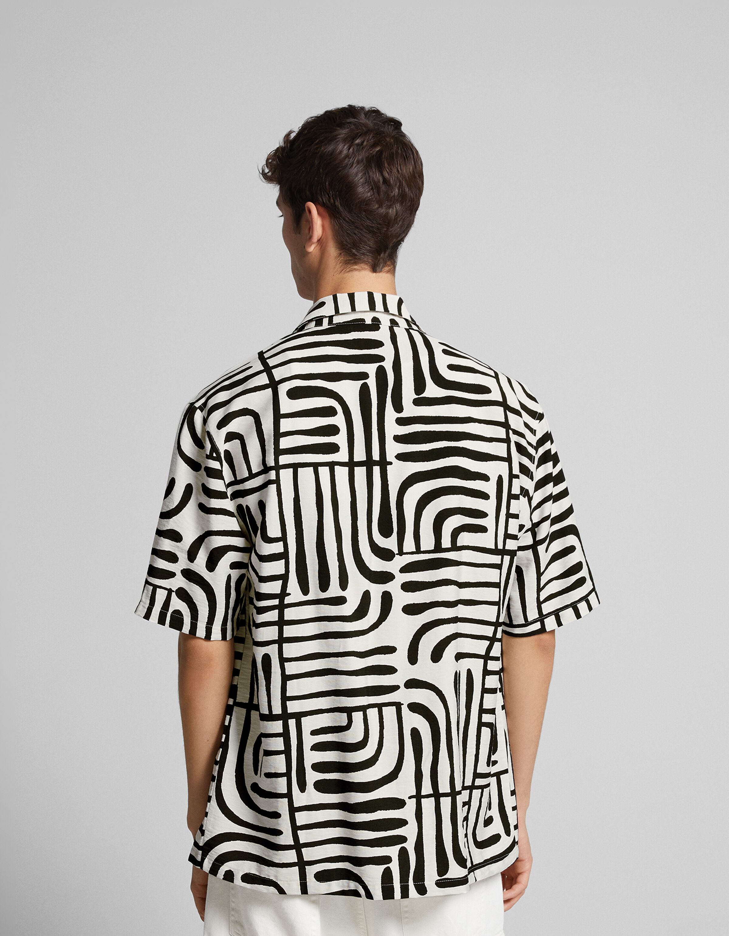 Camisa manga corta rústica print