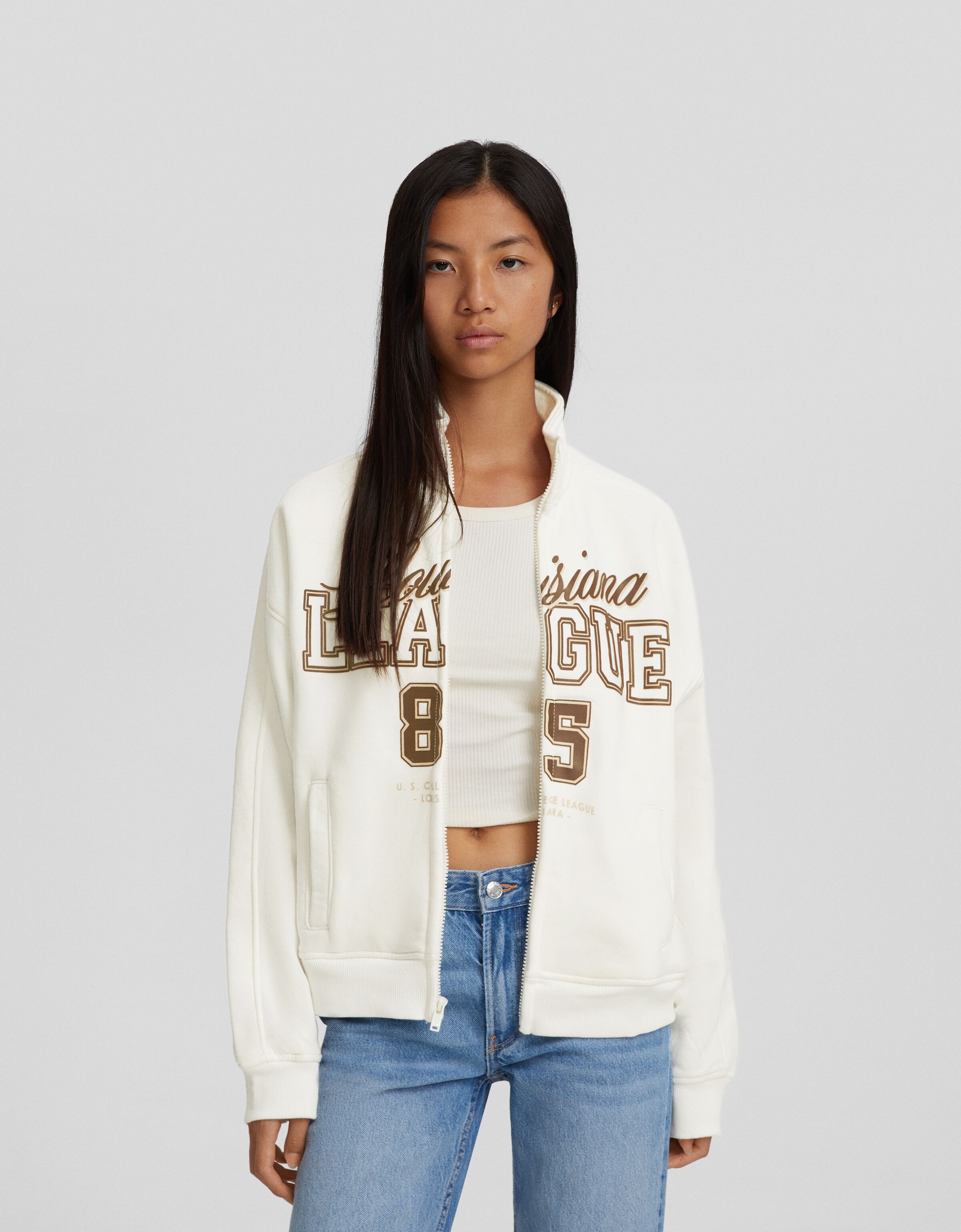 Sudadera cremallera print