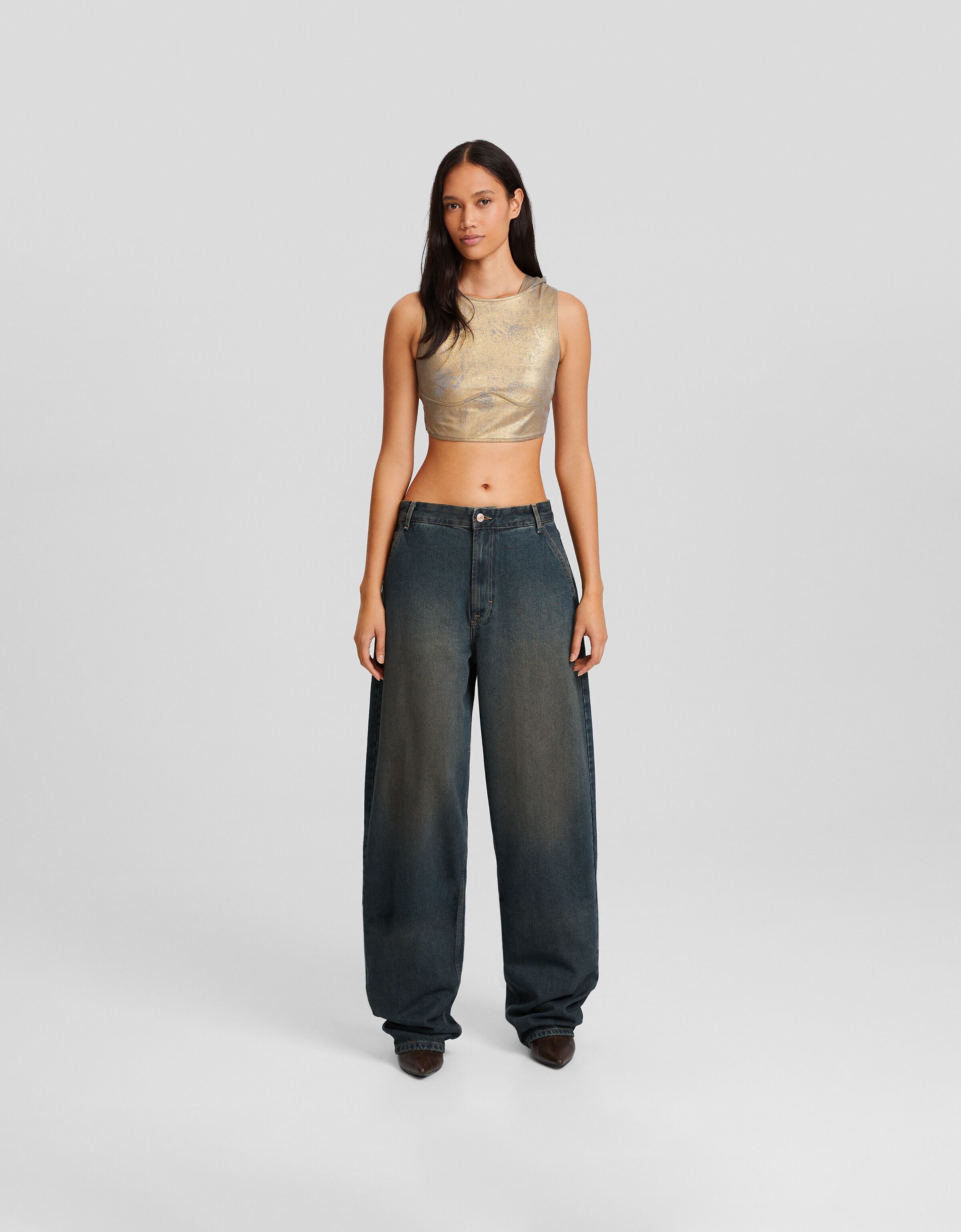 Jeans skater fit efecto lavado