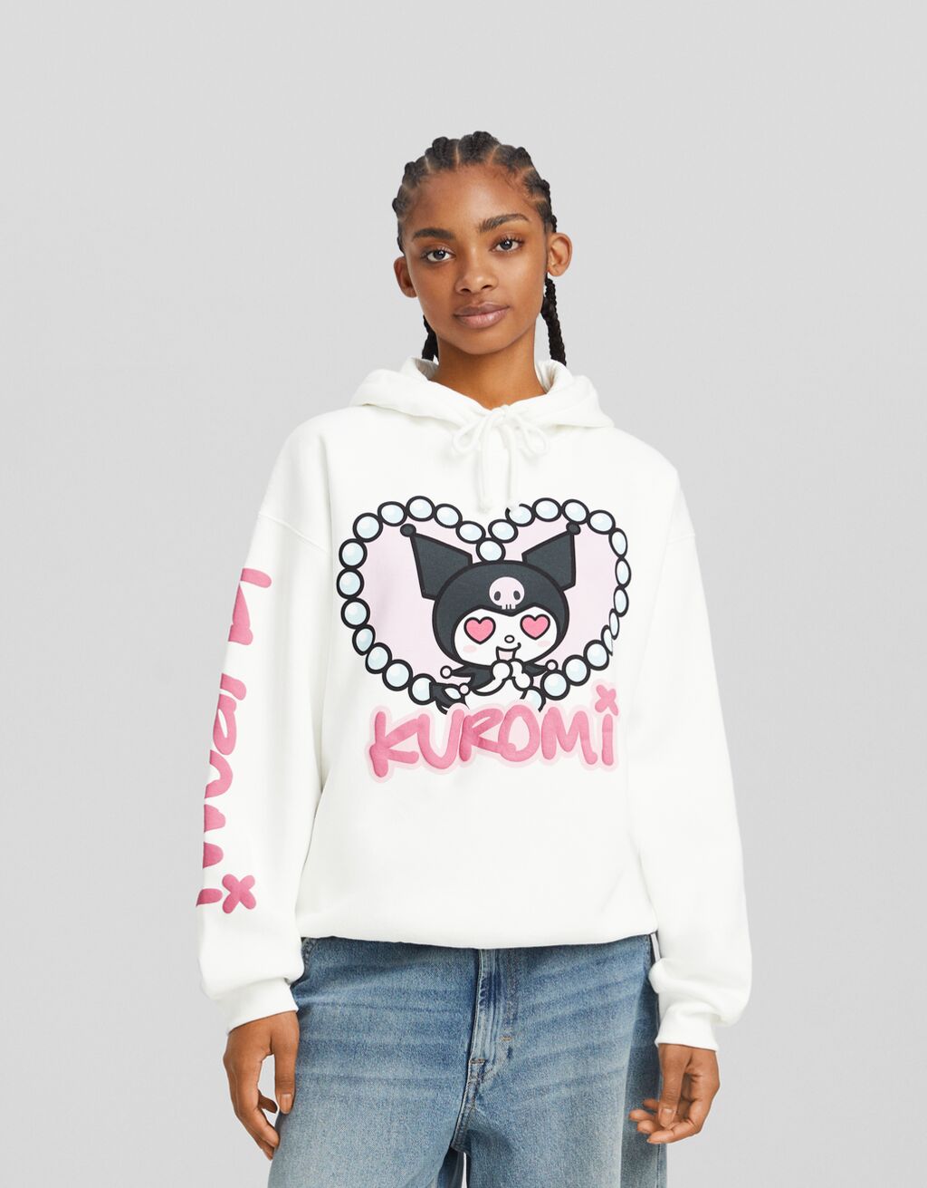 Sudadera Kuromi capucha print