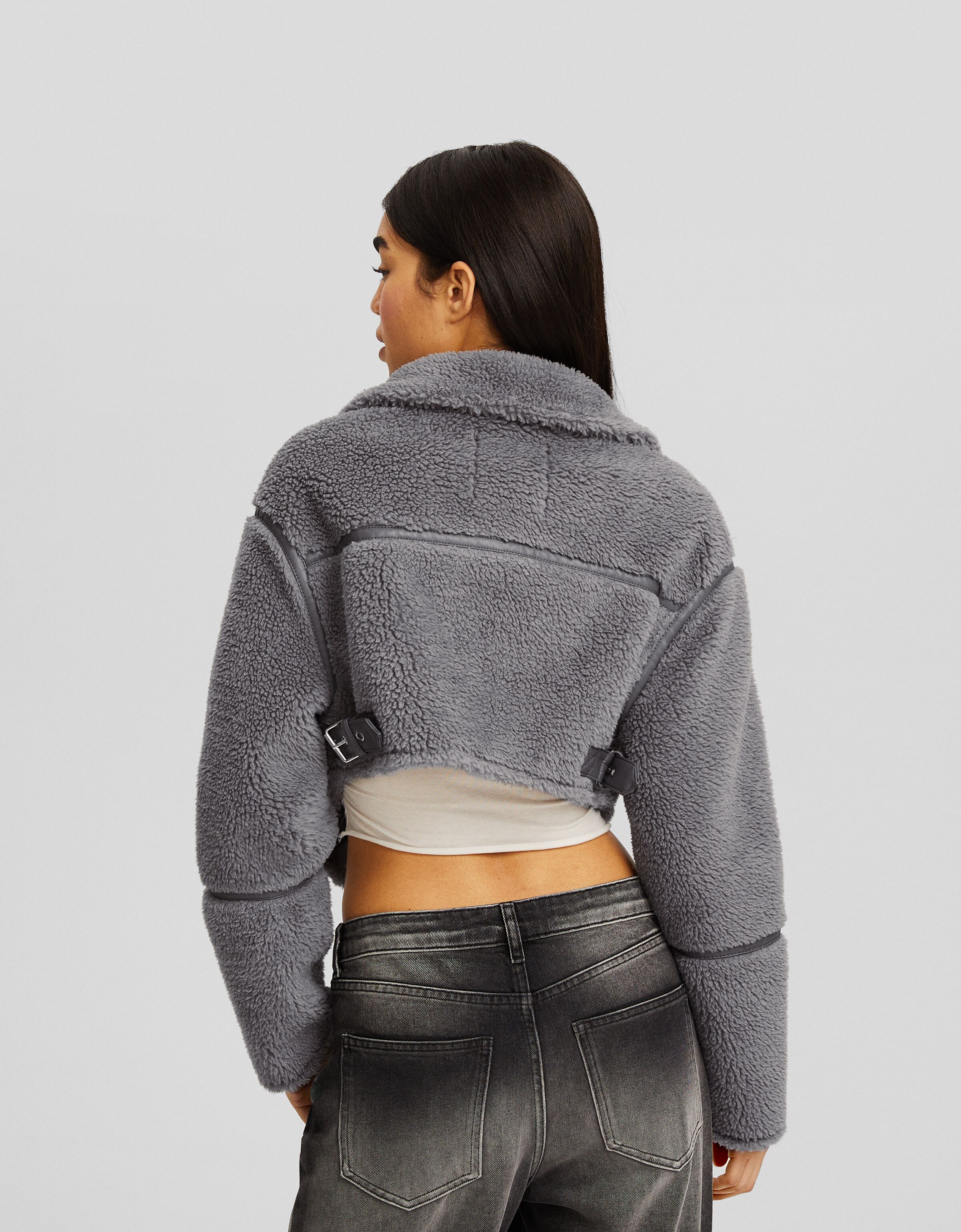 Cazadora efecto body borreguillo