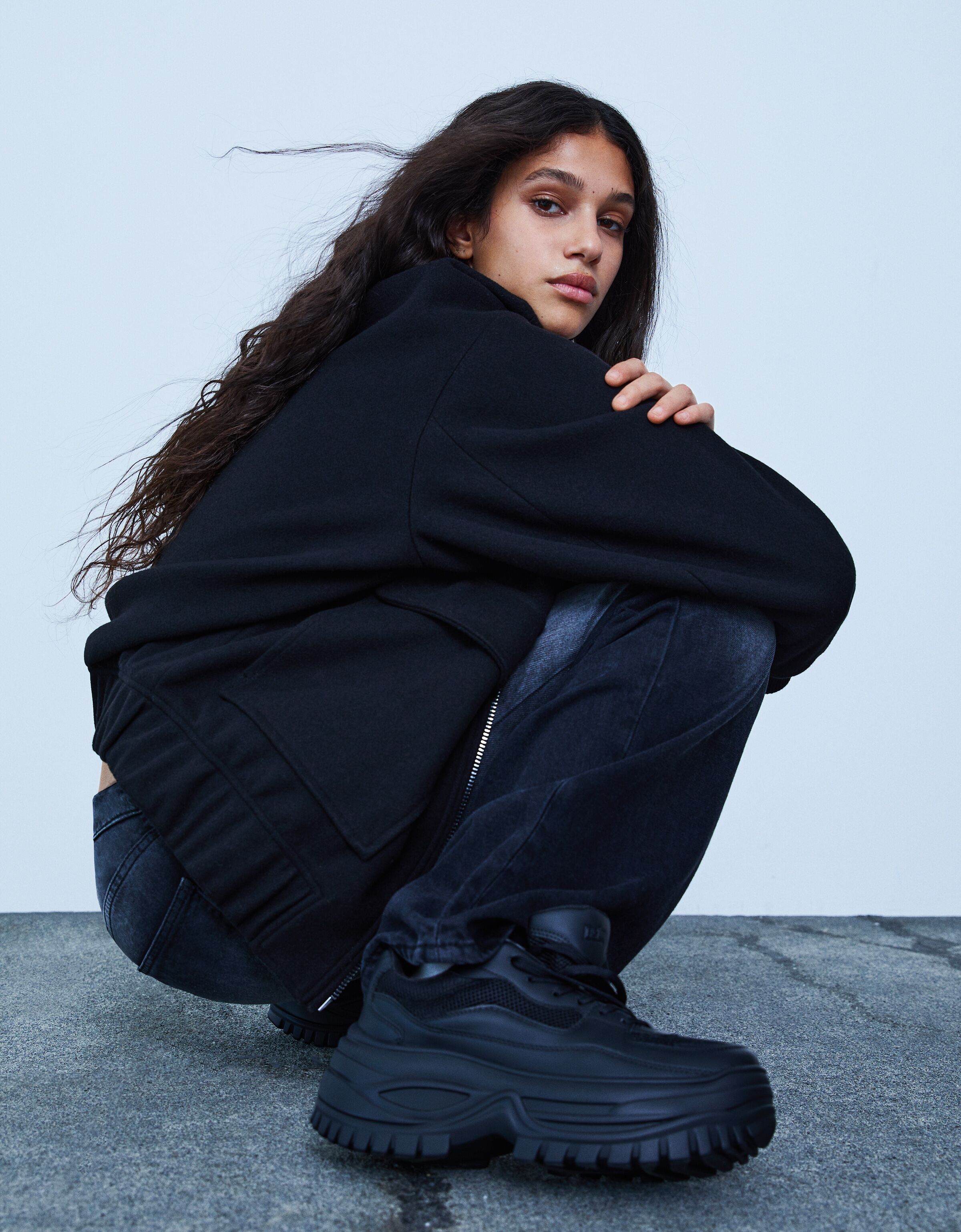 Zapatillas combinadas rejilla suela volumen