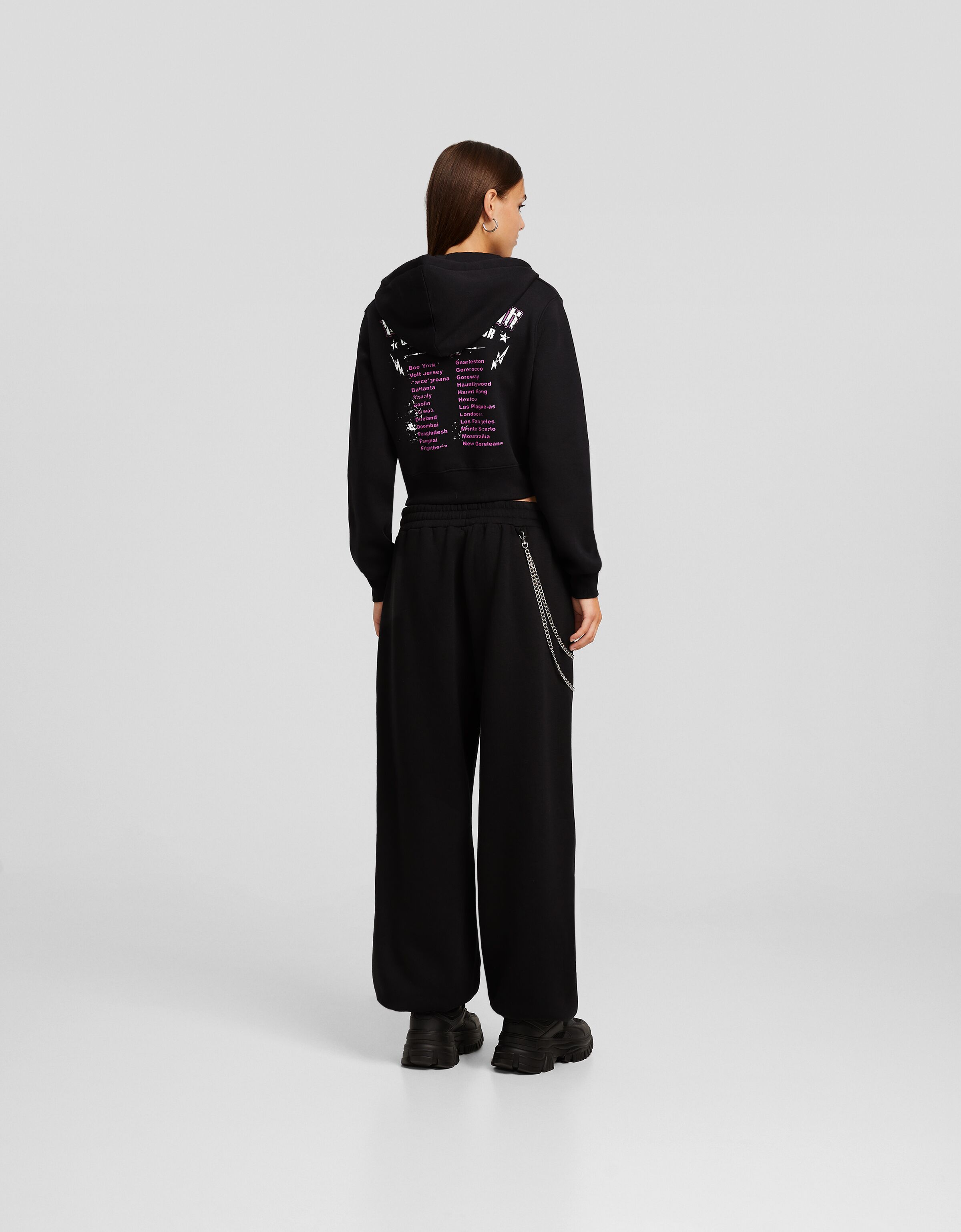 Sudadera Monster High cremallera capucha print