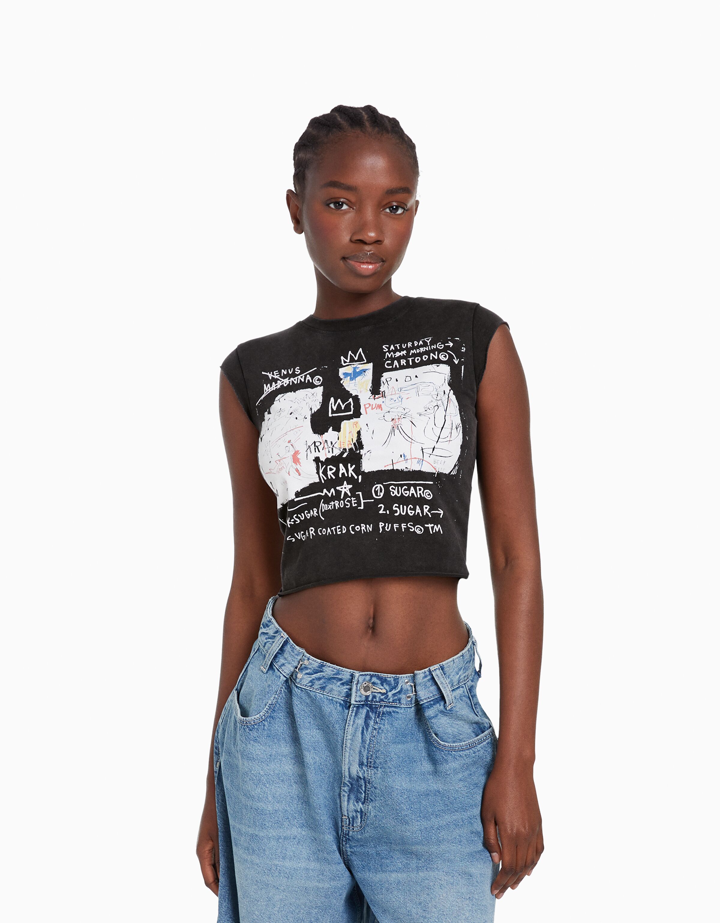 Camiseta Jean-Michel Basquiat manga corta print