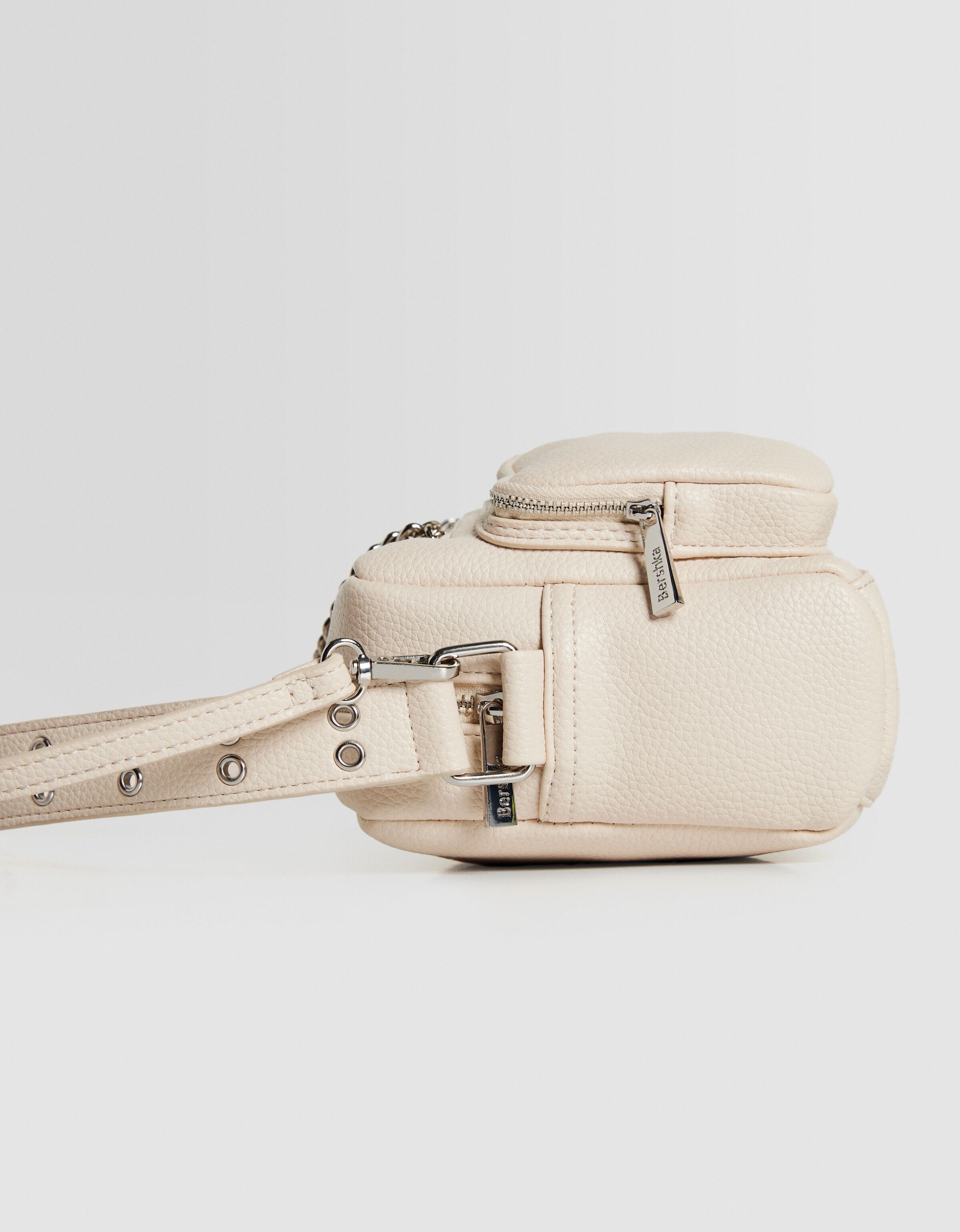 Bolso bandolera multiposición cadena bolsillos