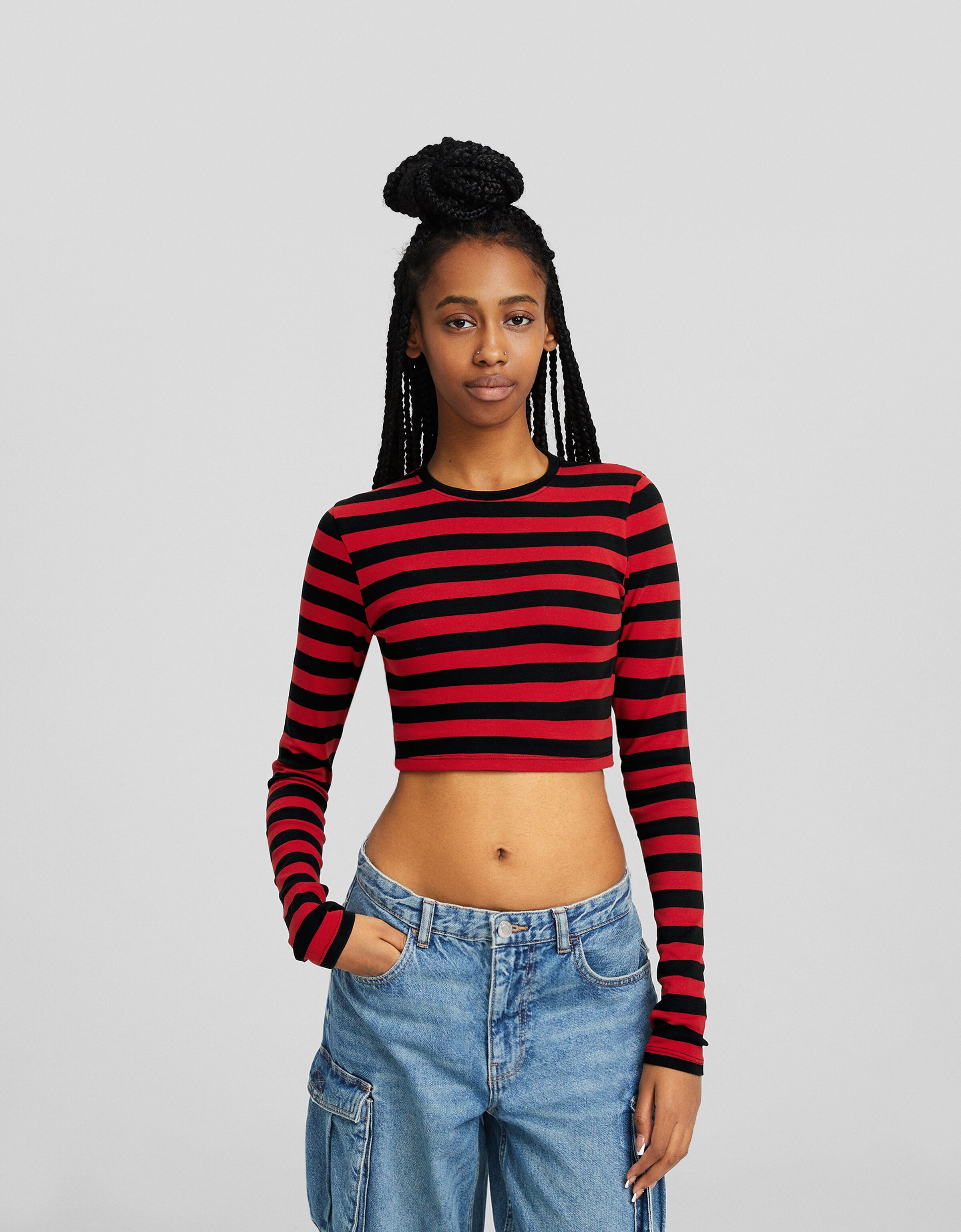 Camiseta manga larga rayas