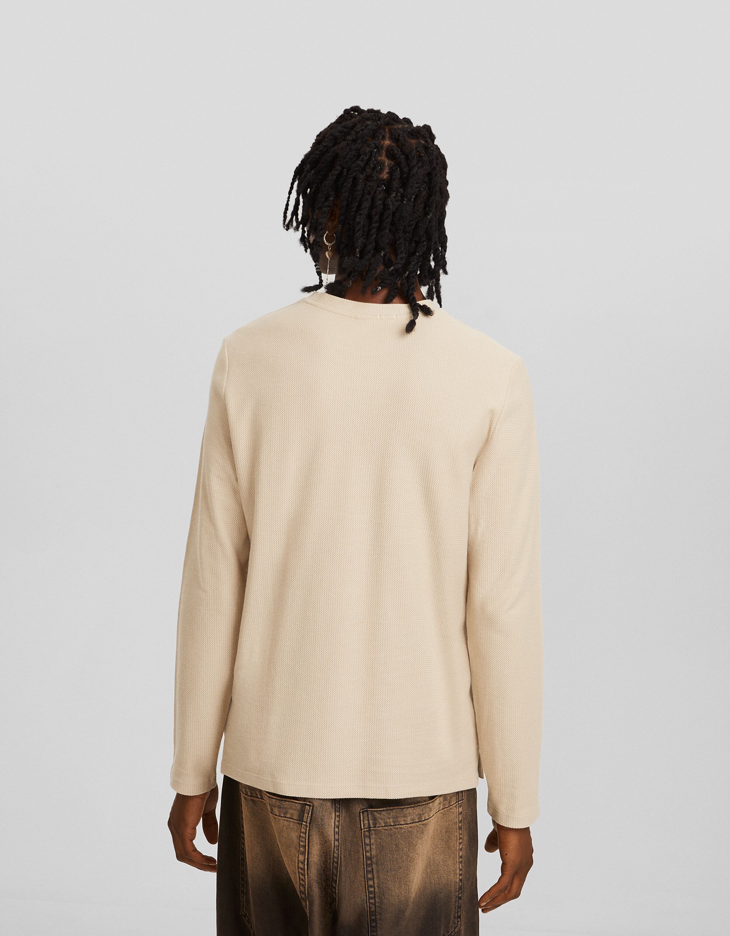 Camiseta manga larga textura