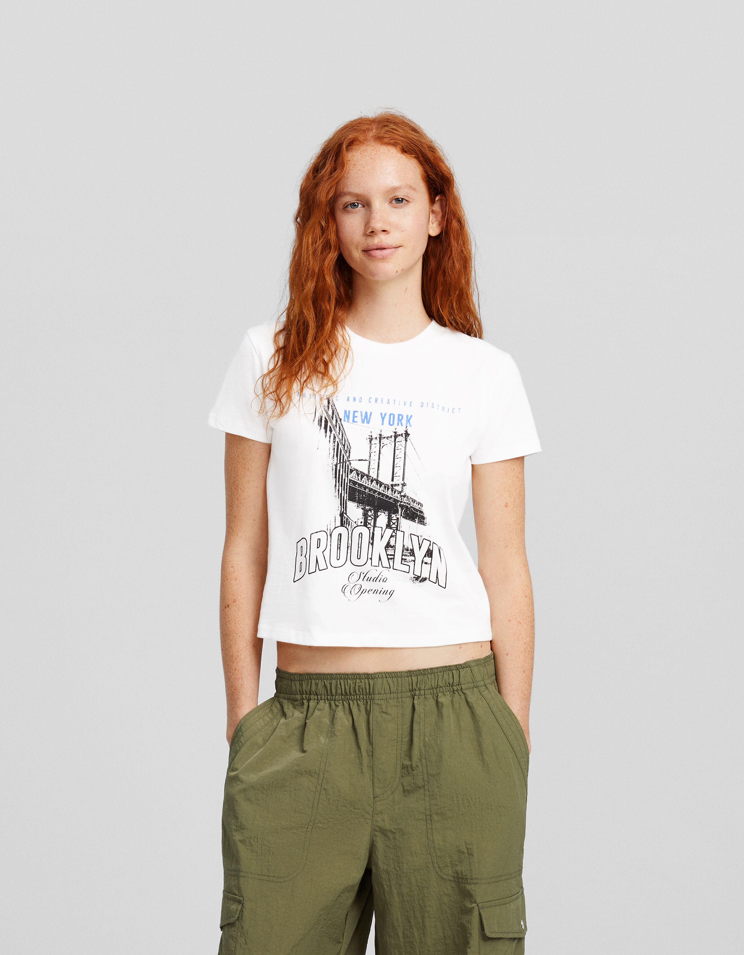 Camiseta manga corta regular fit print