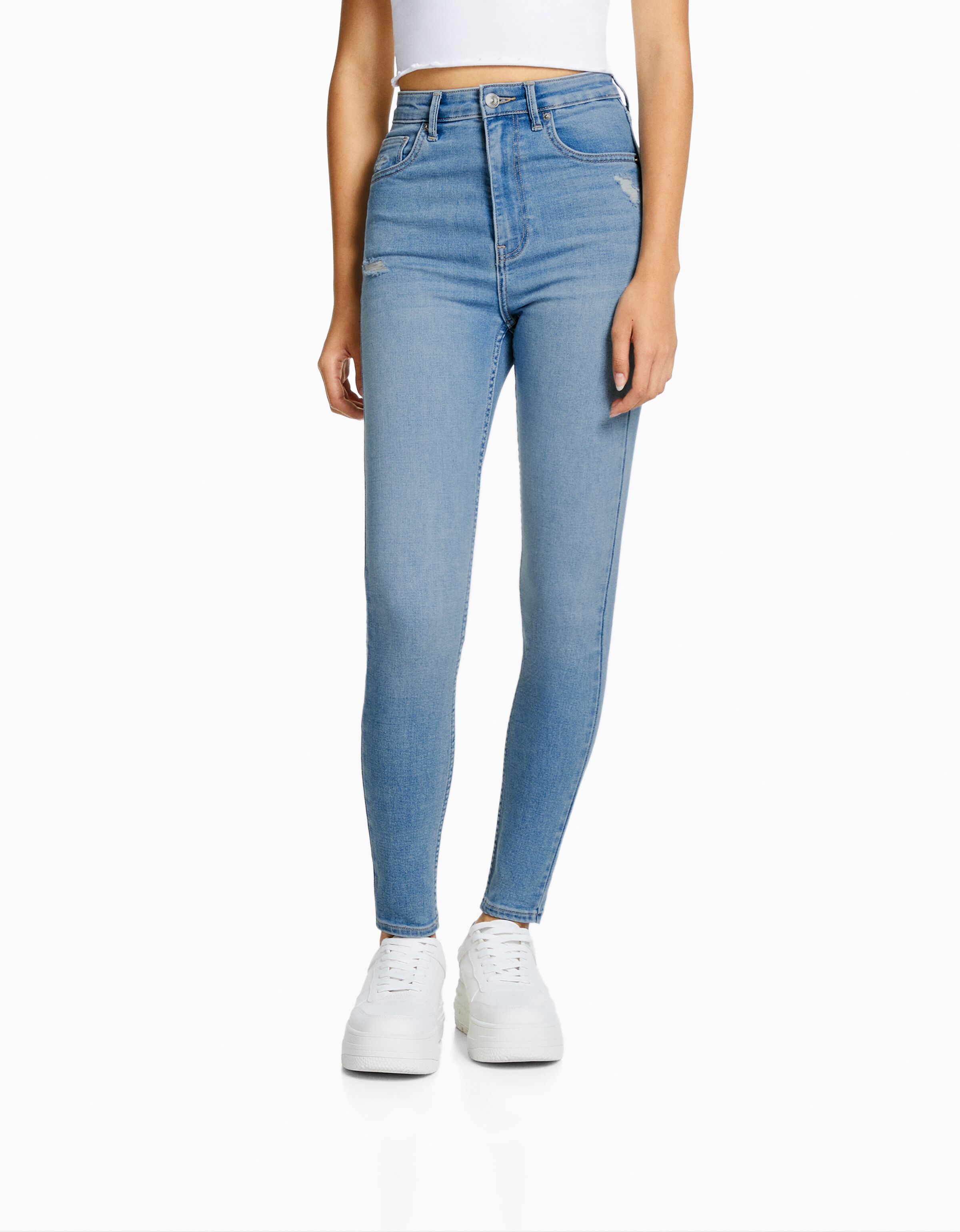 Jeans super high waist skinny