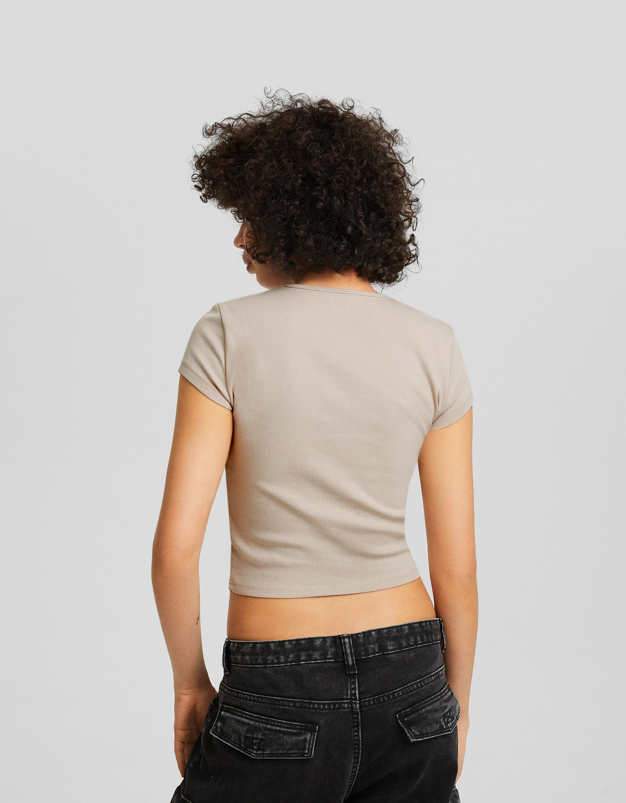 Camiseta manga corta rib