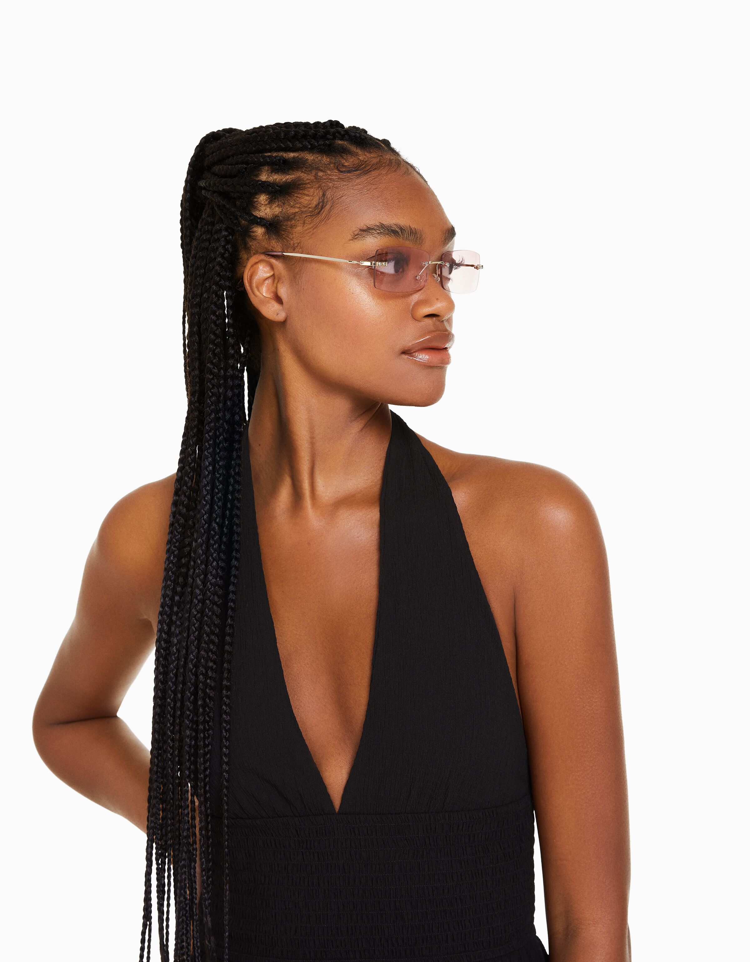 Gafas rectangulares sin marco