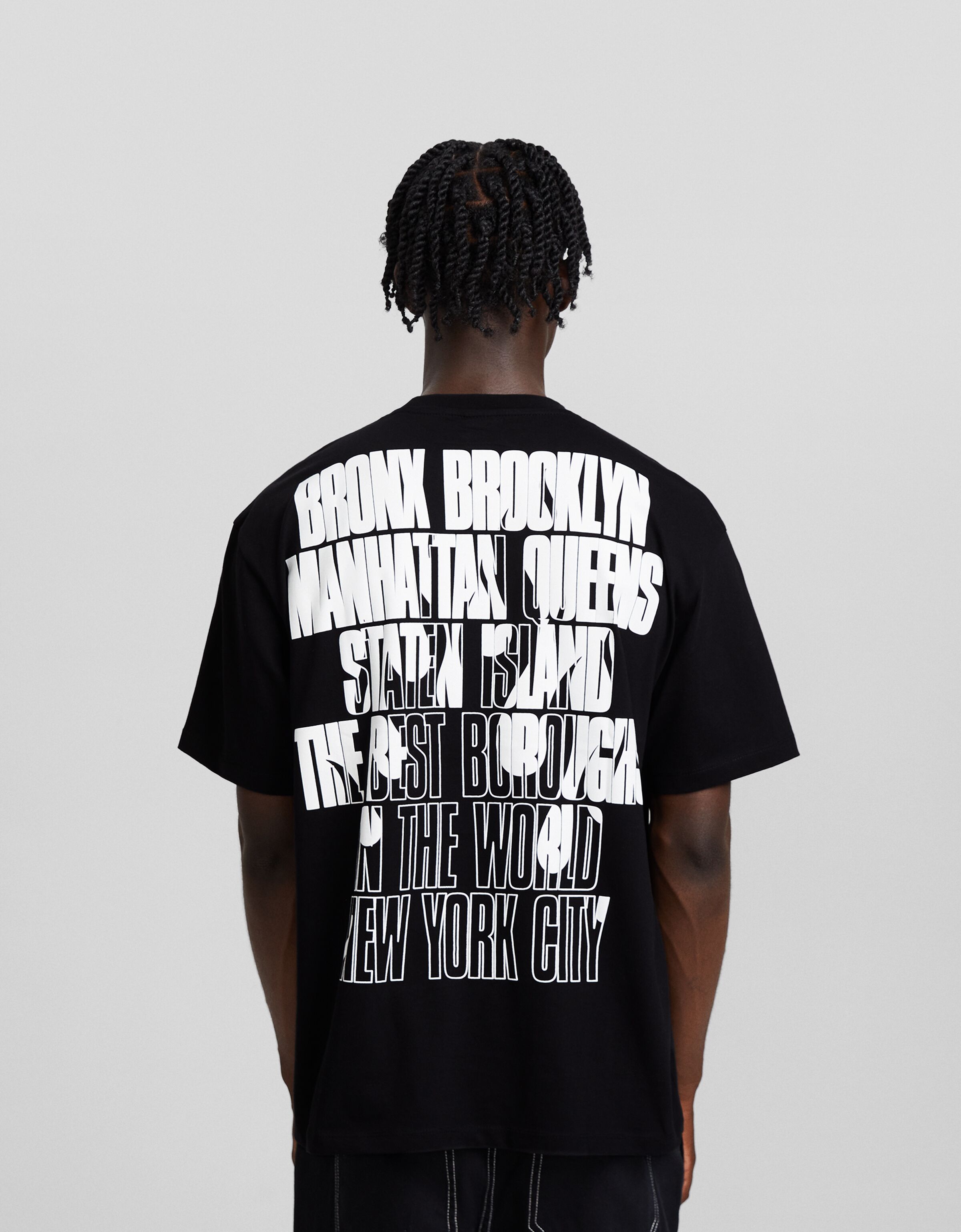 Camiseta manga corta boxy fit print