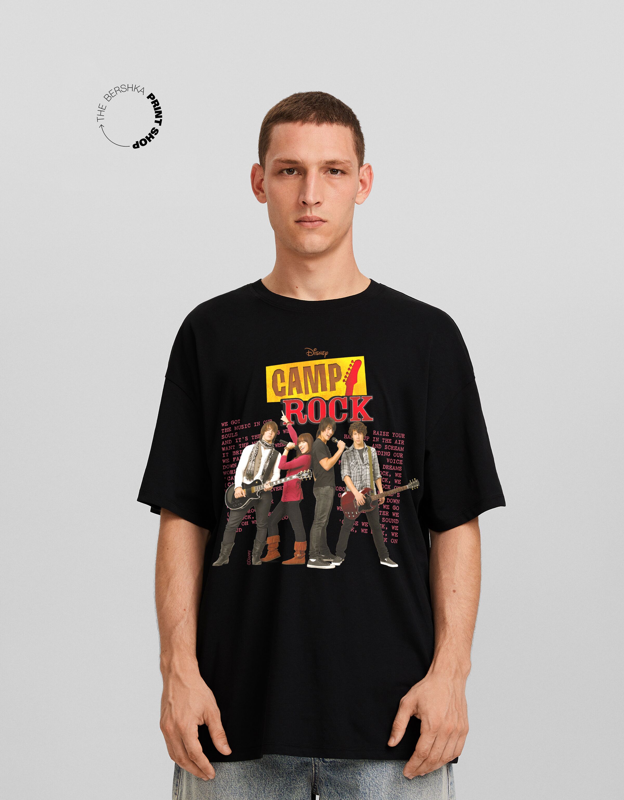 Camiseta Camp Rock manga corta oversize print