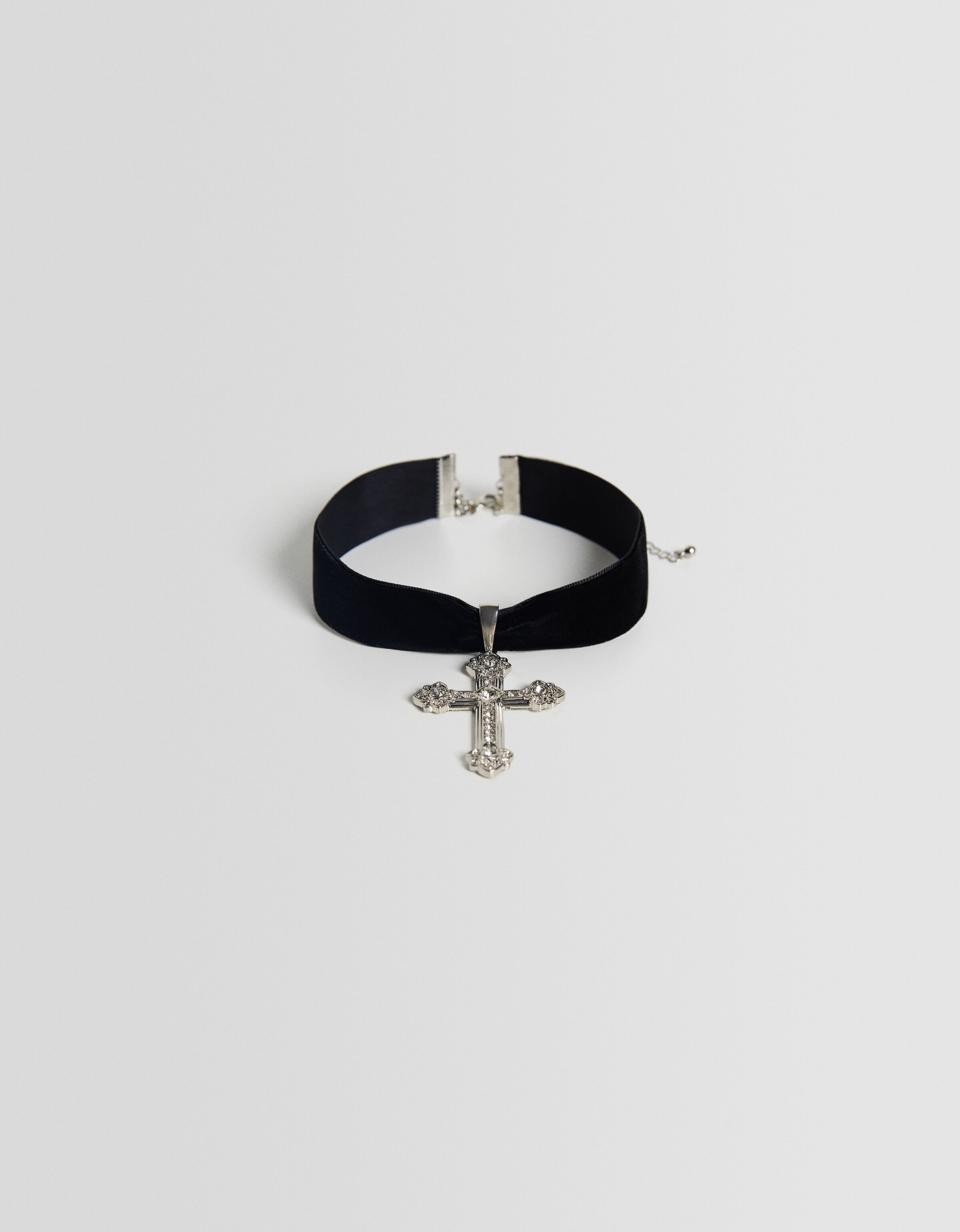 Collar choker cruz pedrería