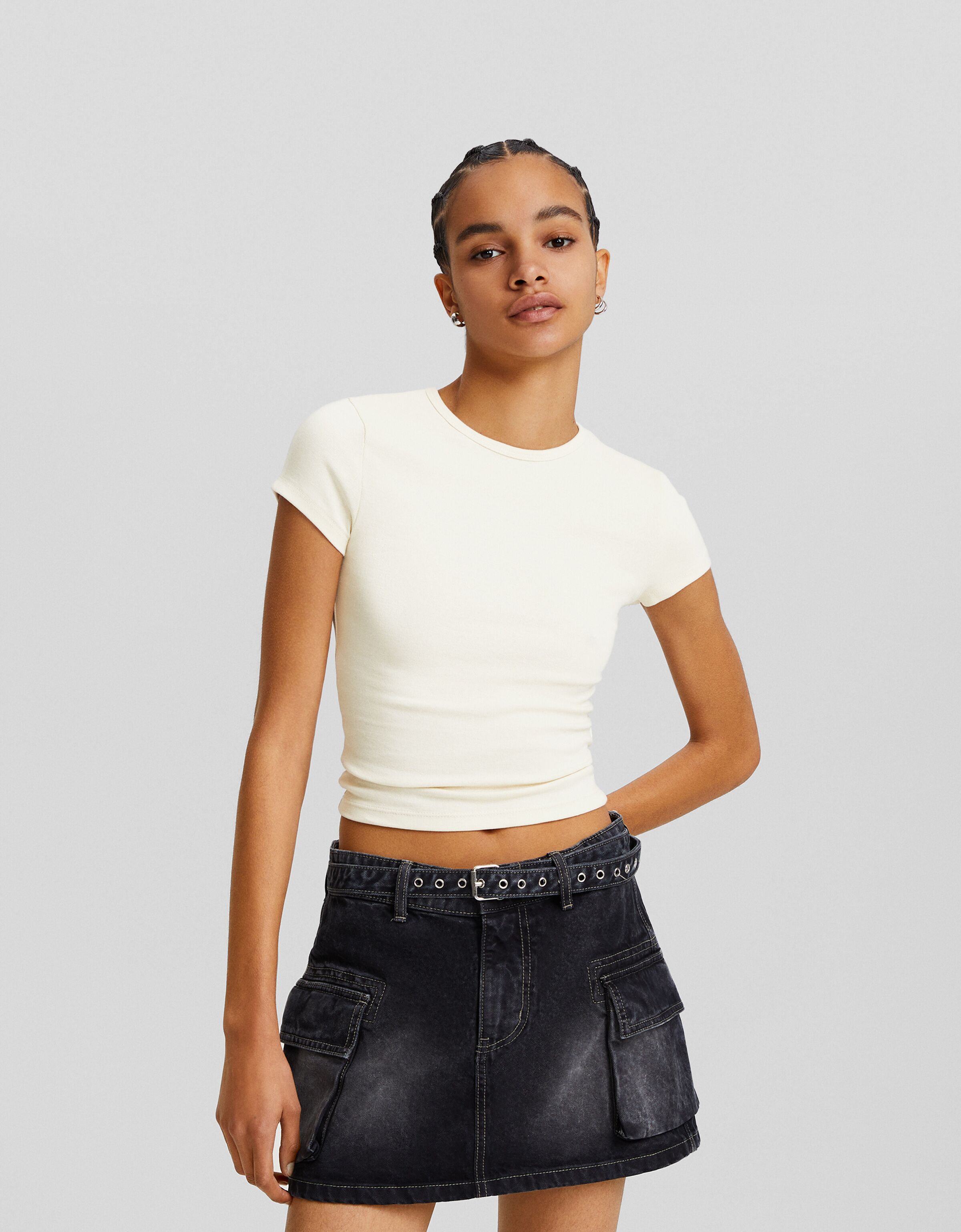 Camiseta manga corta cuello redondo