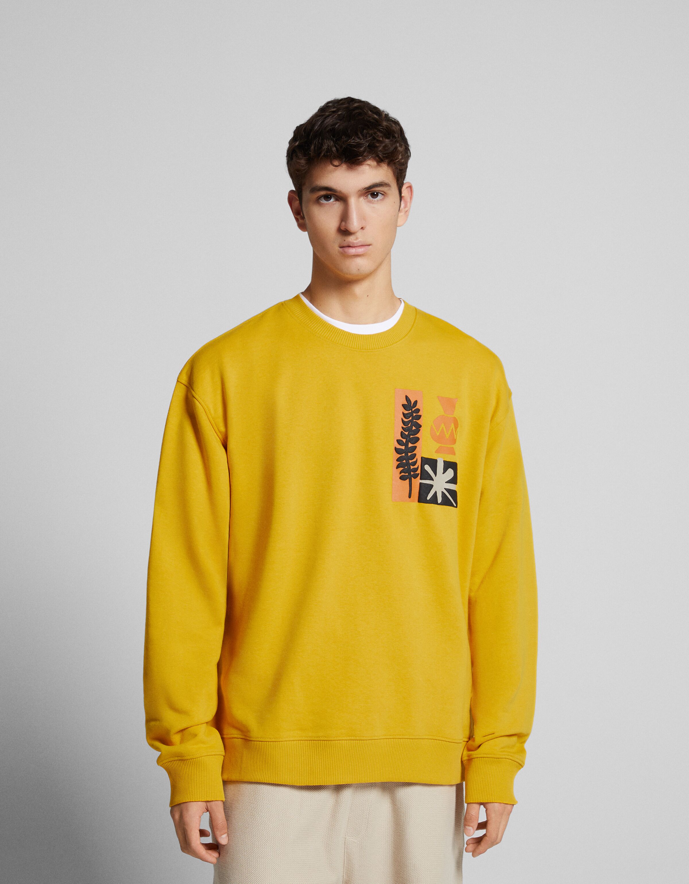 Sudadera cuello redondo print