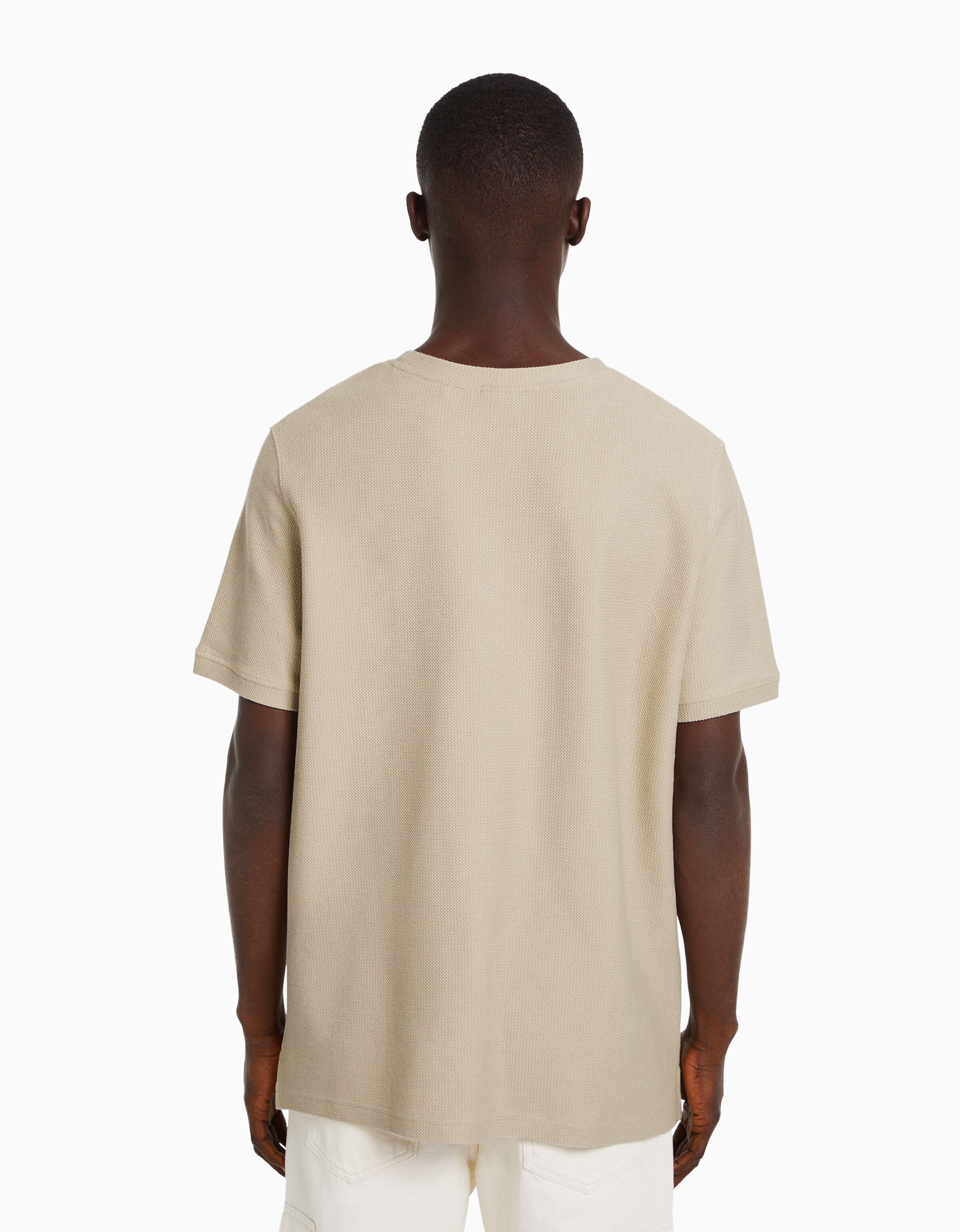 Camiseta manga corta textura