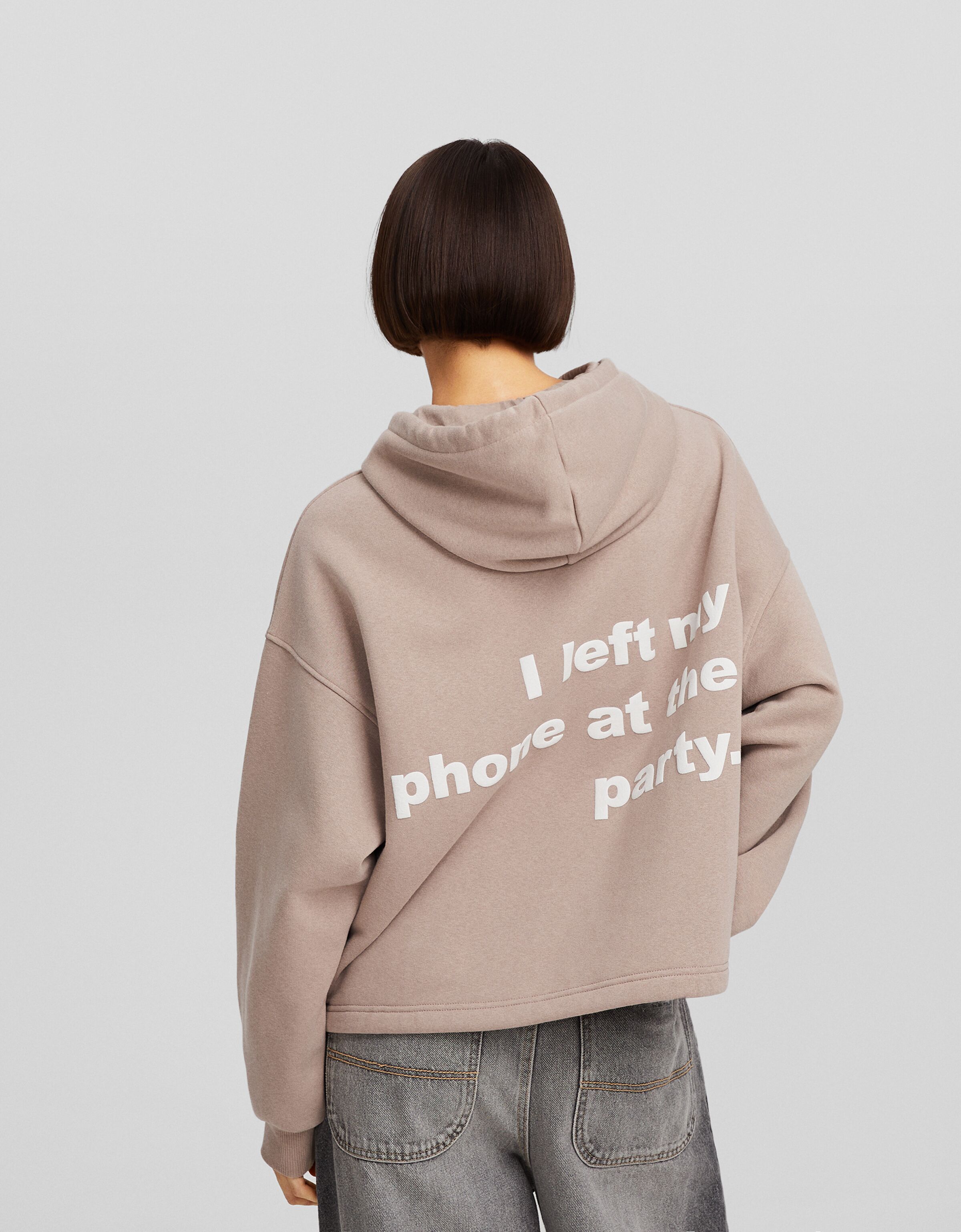 Sudadera capucha oversize print