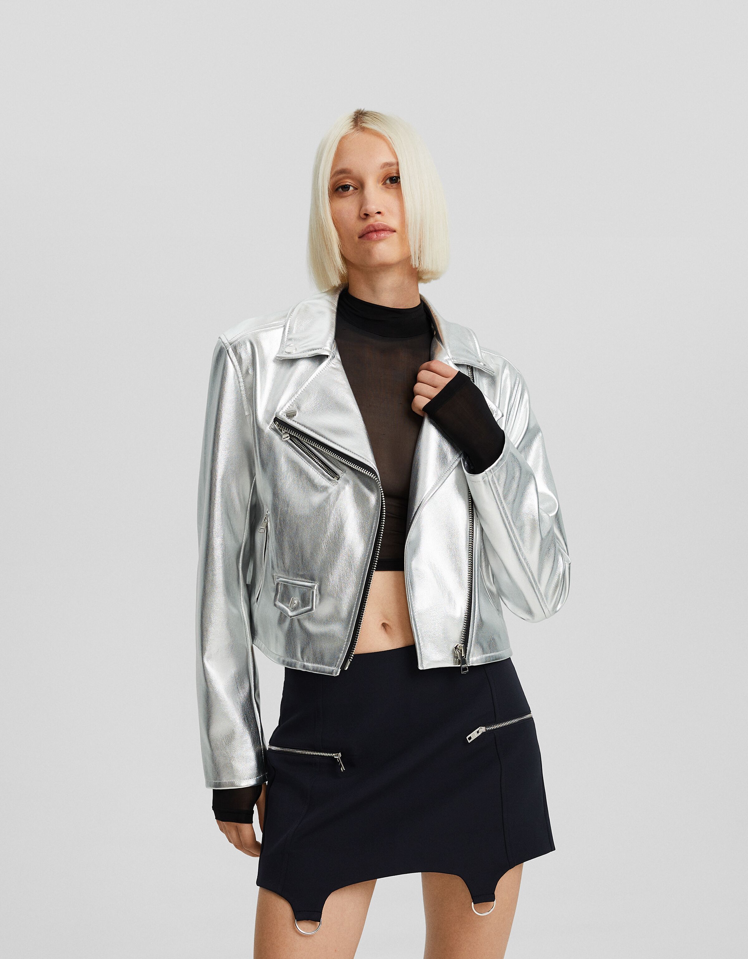 Falda mini tailoring tiras