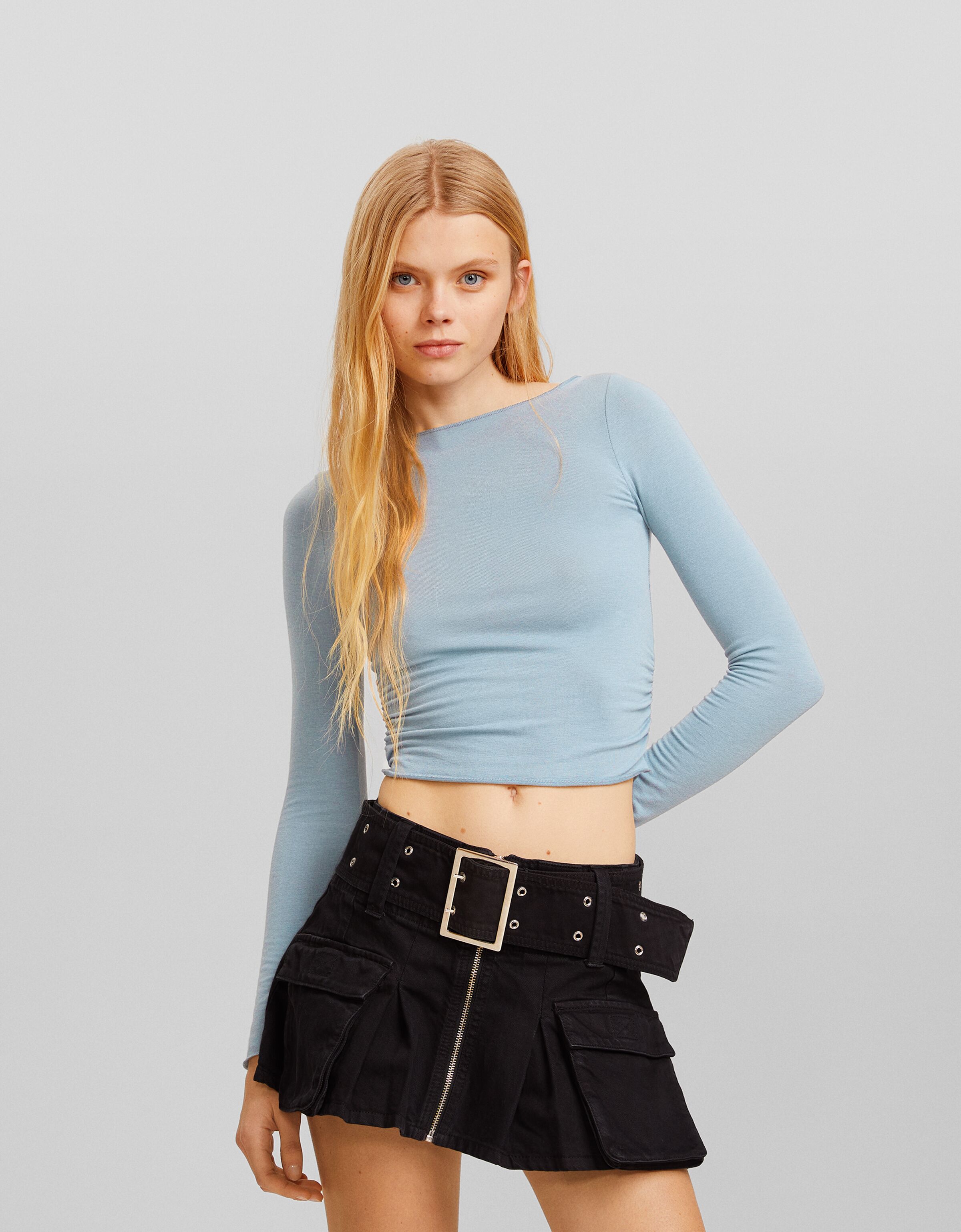 Camiseta manga larga costuras