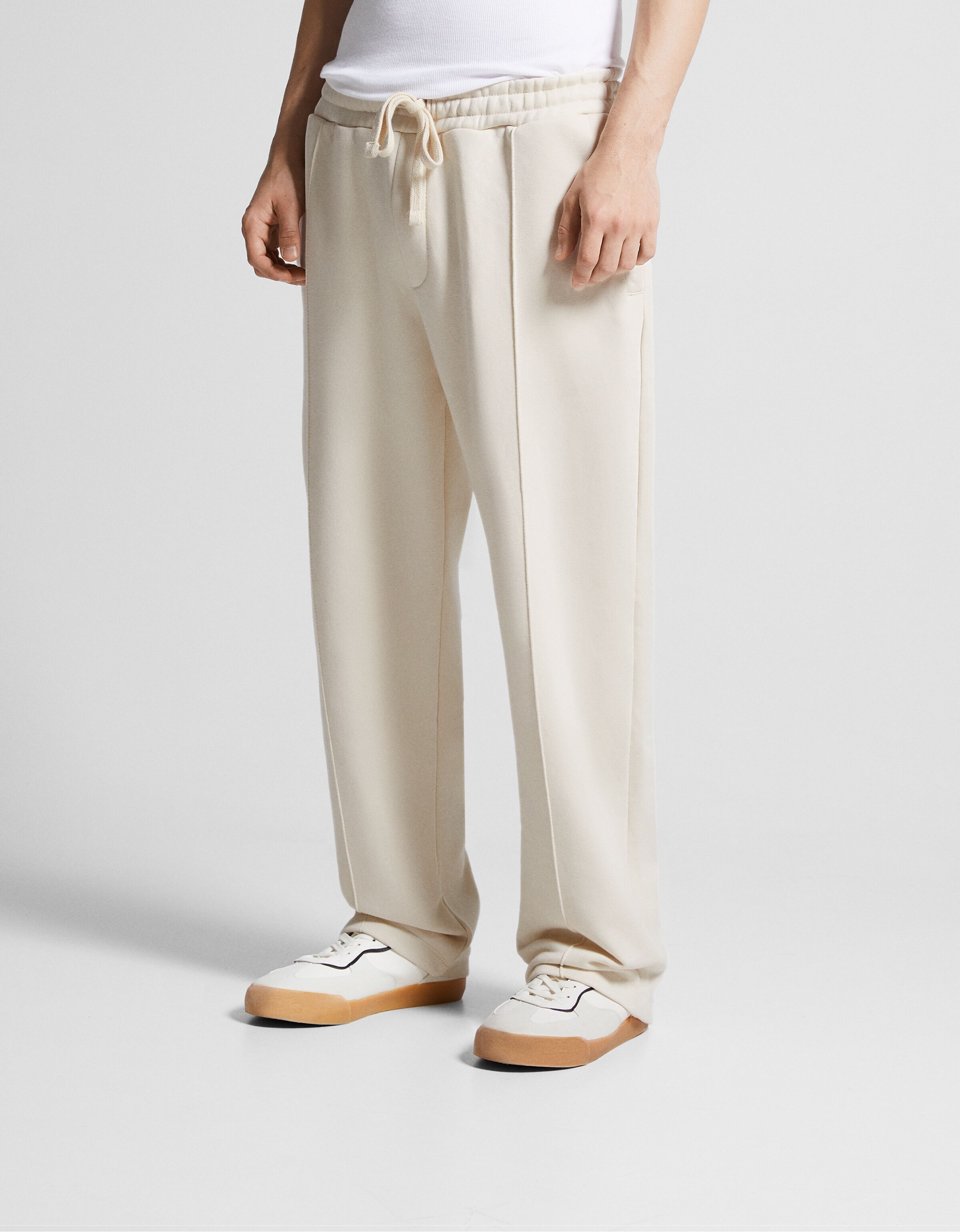 Pantalón wide leg felpa