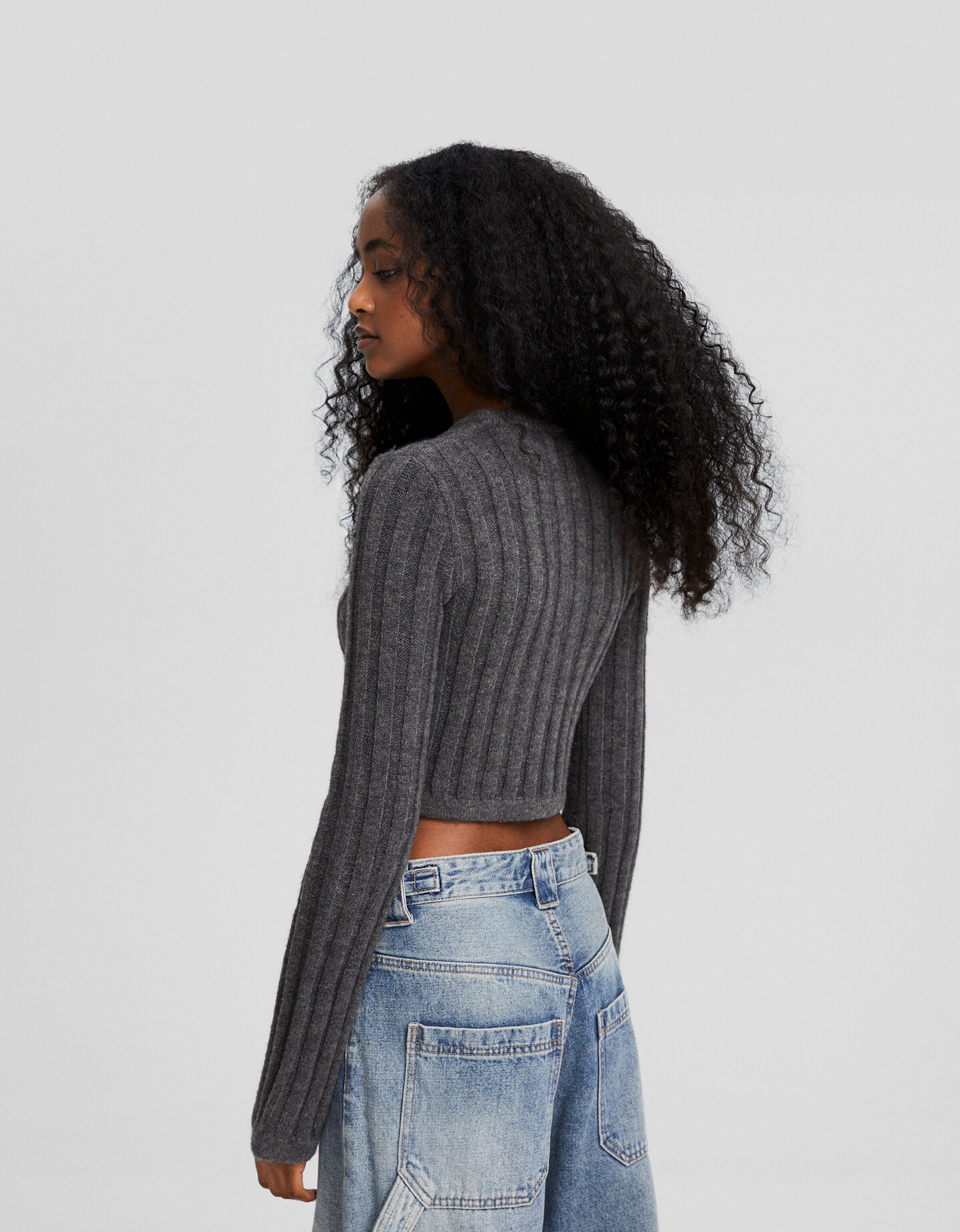 Jersey cropped rib