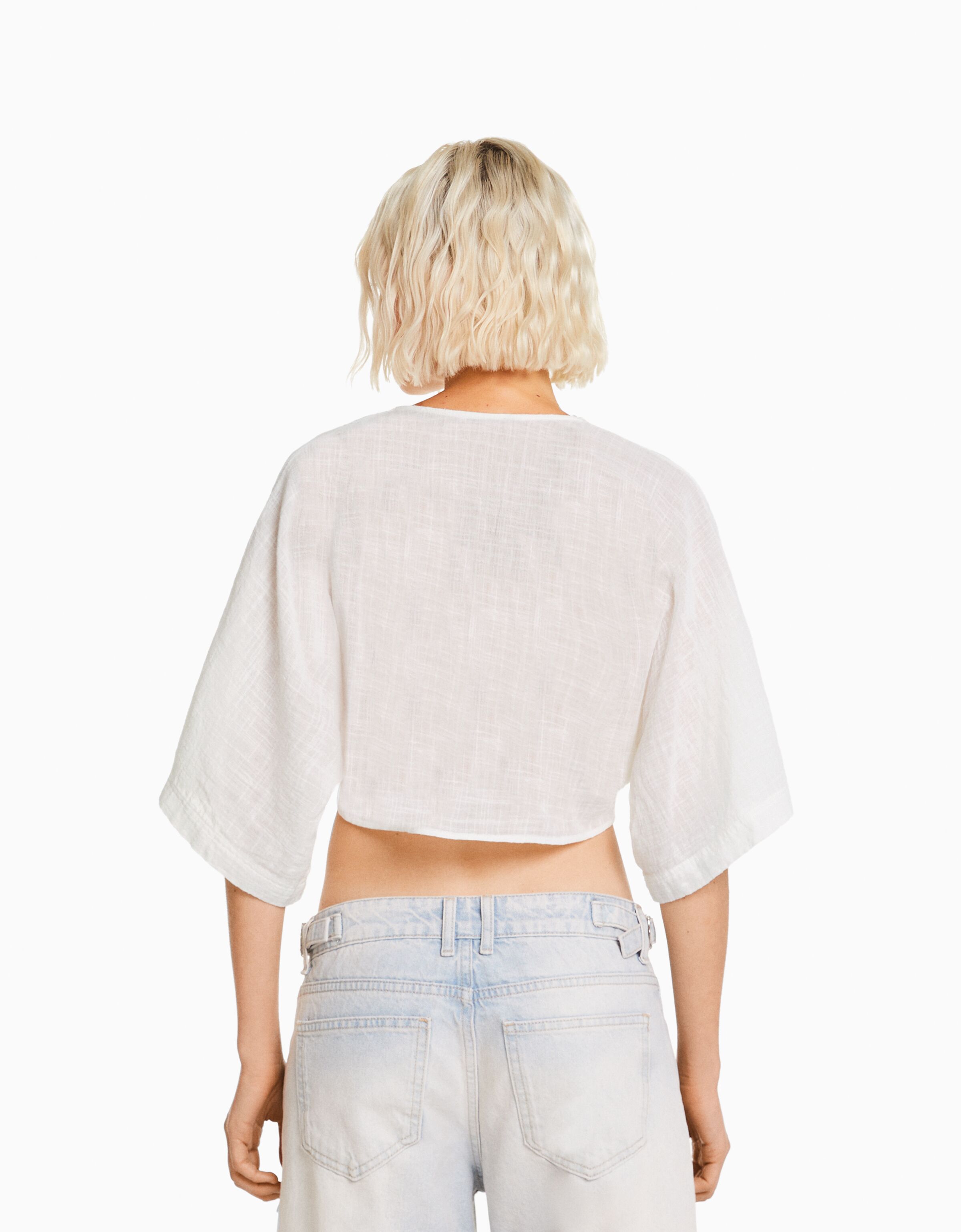 Camisa manga corta rústica