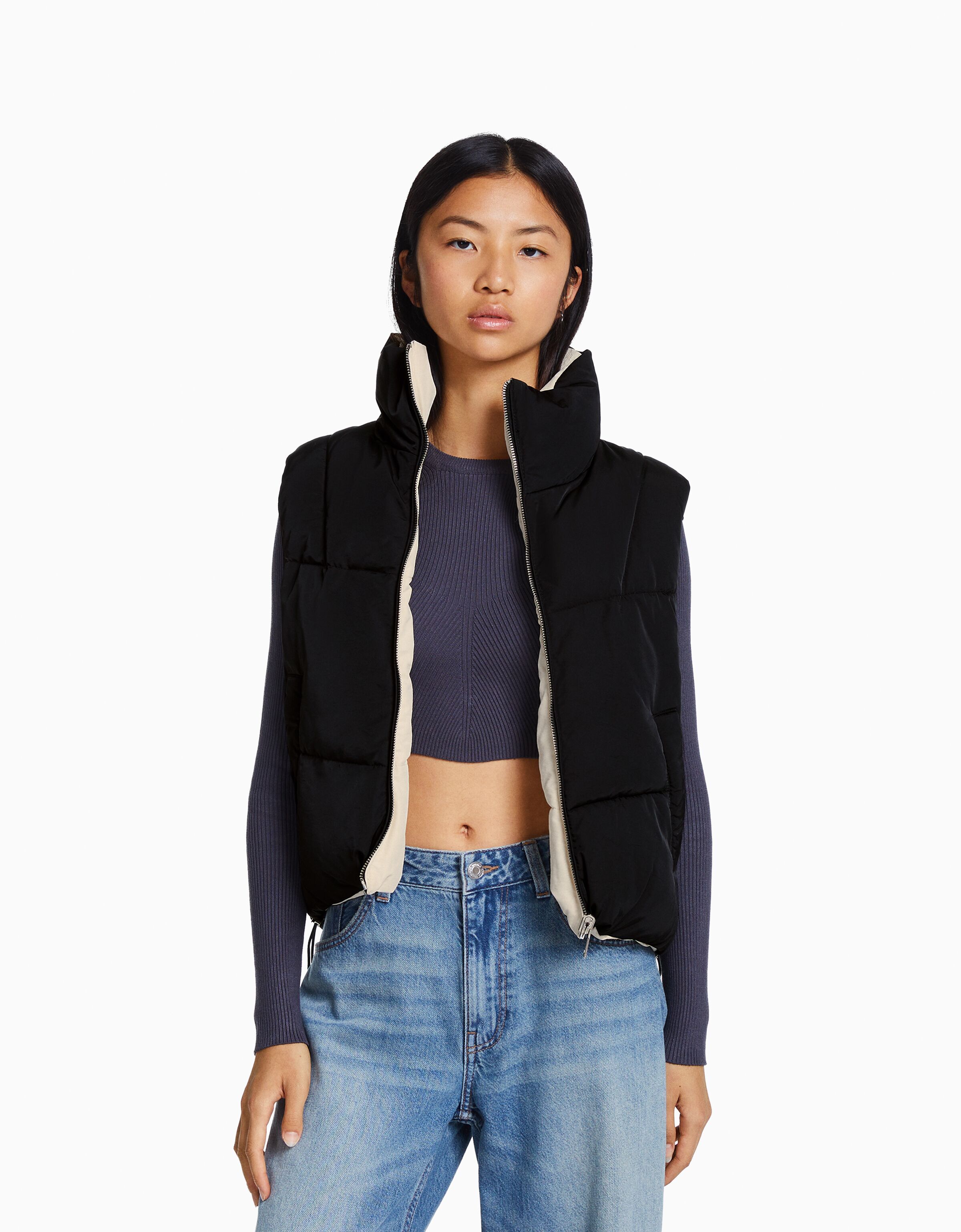 Chaleco reversible con nylon