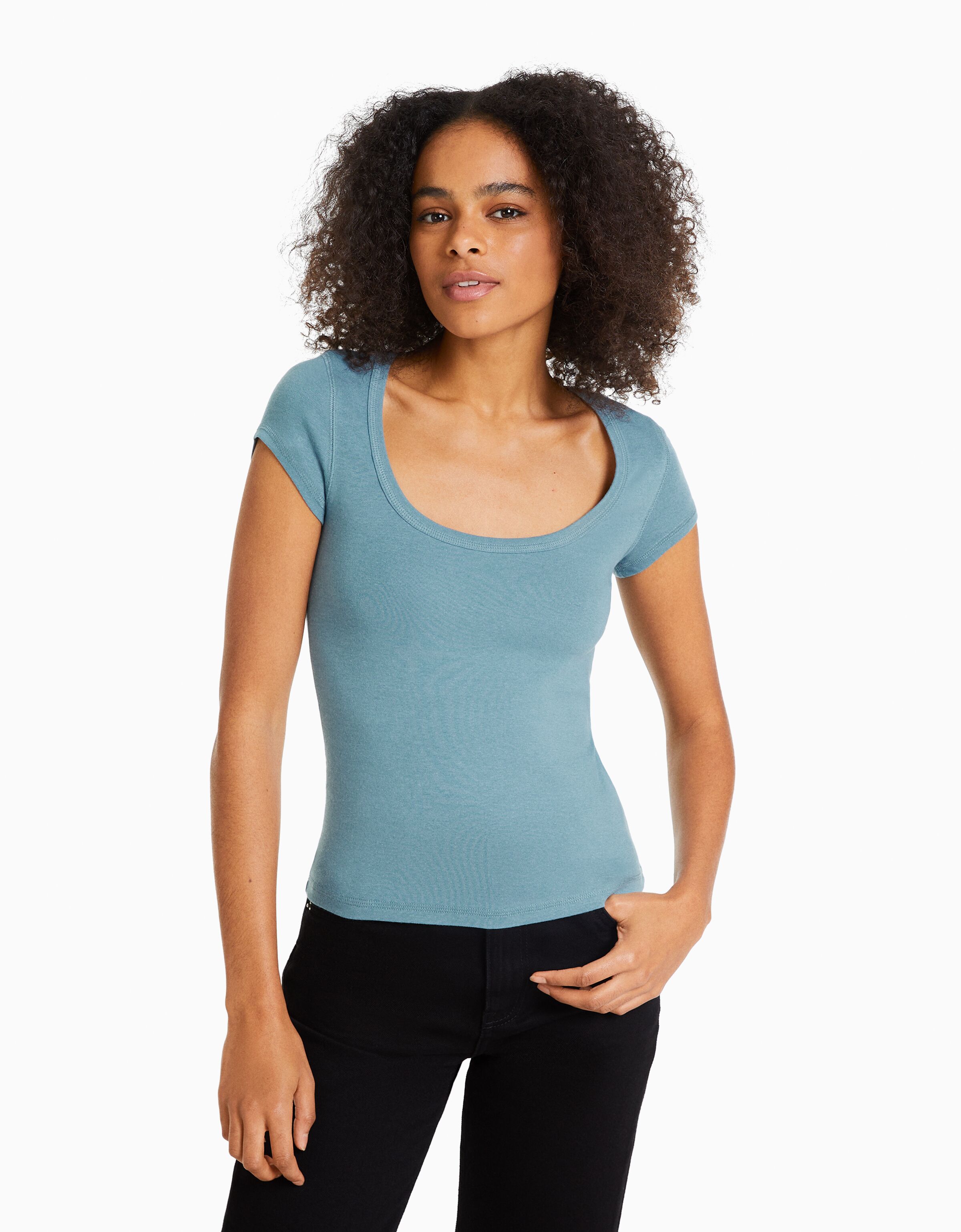 Camiseta manga corta cuello redondo