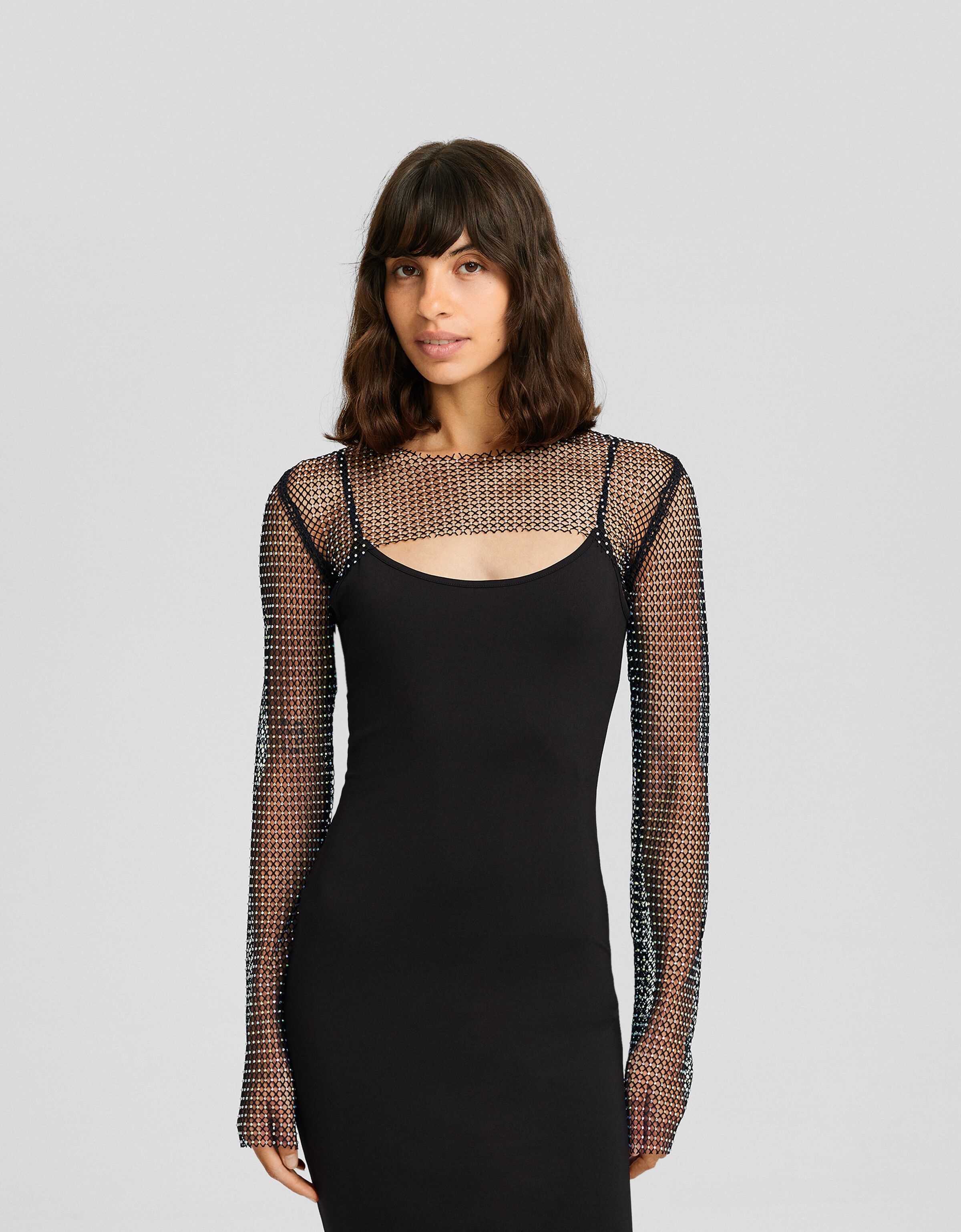 Camiseta manga larga red strass