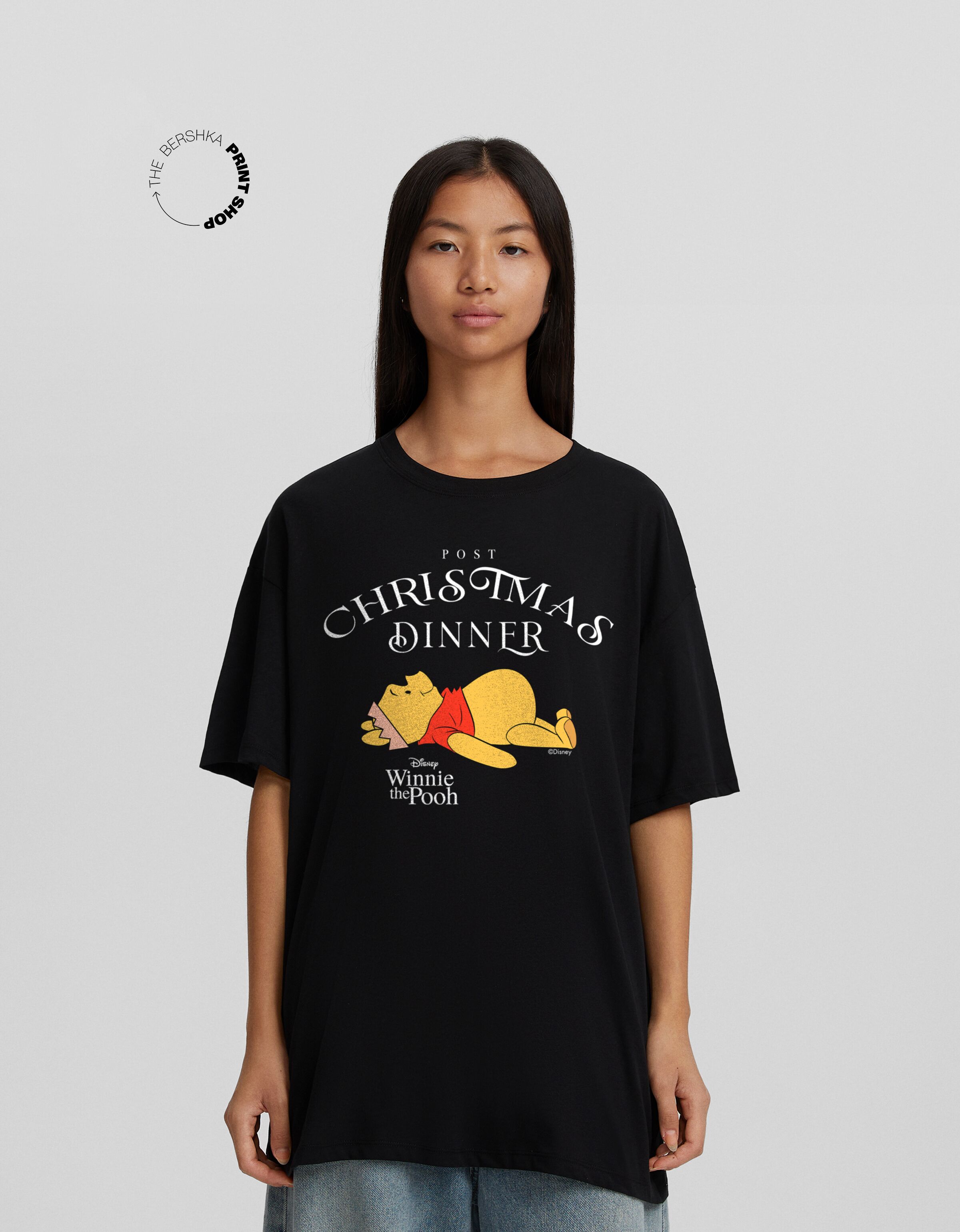 Camiseta Winnie The Pooh manga corta oversize print