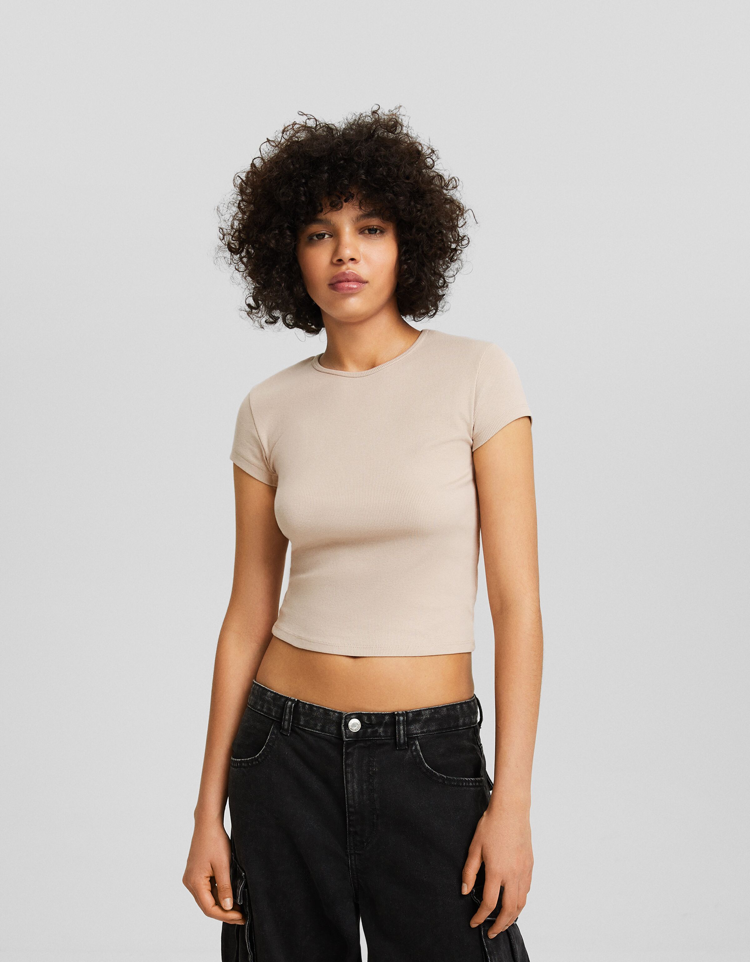 Camiseta manga corta rib