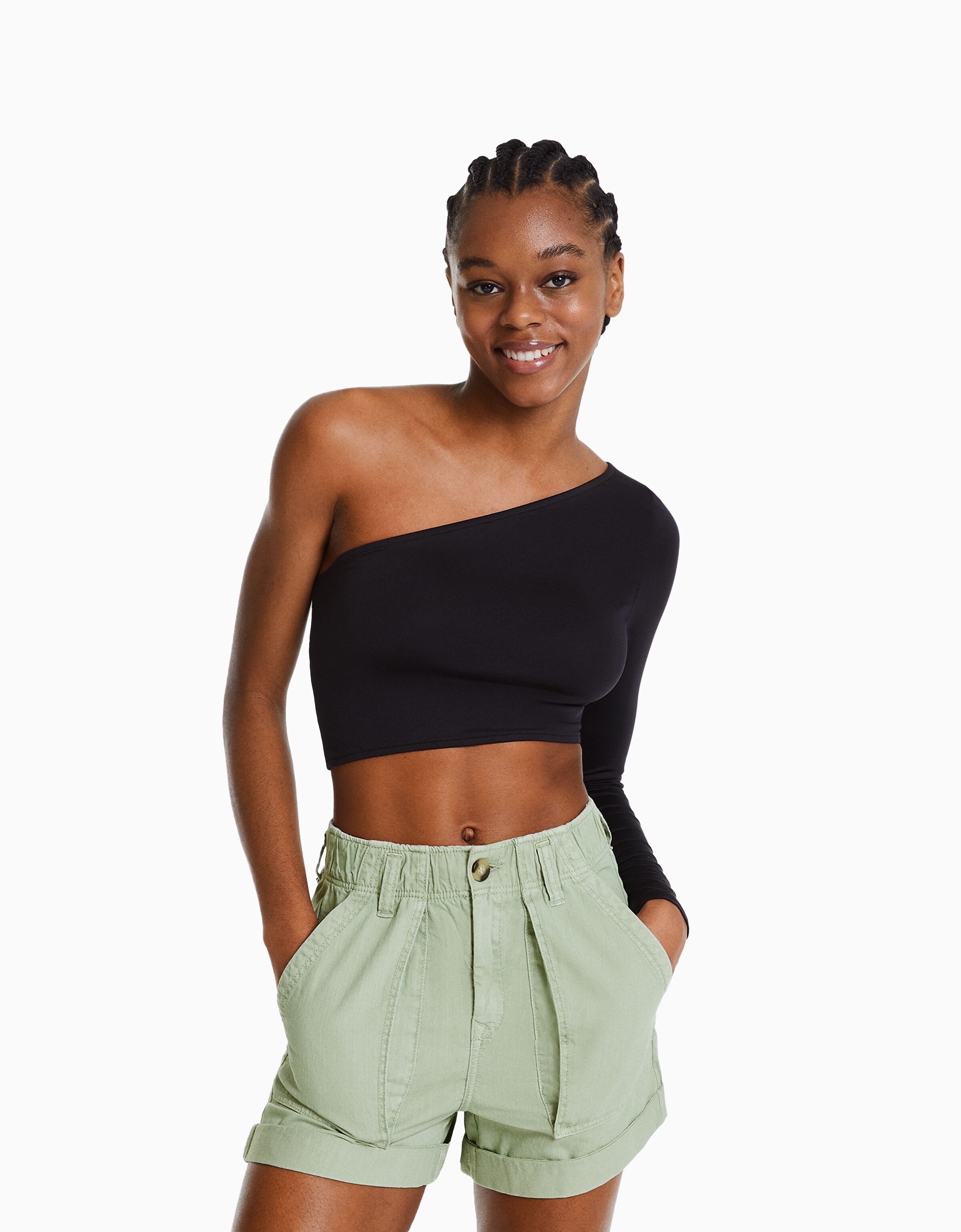 Bermuda paperbag algodón