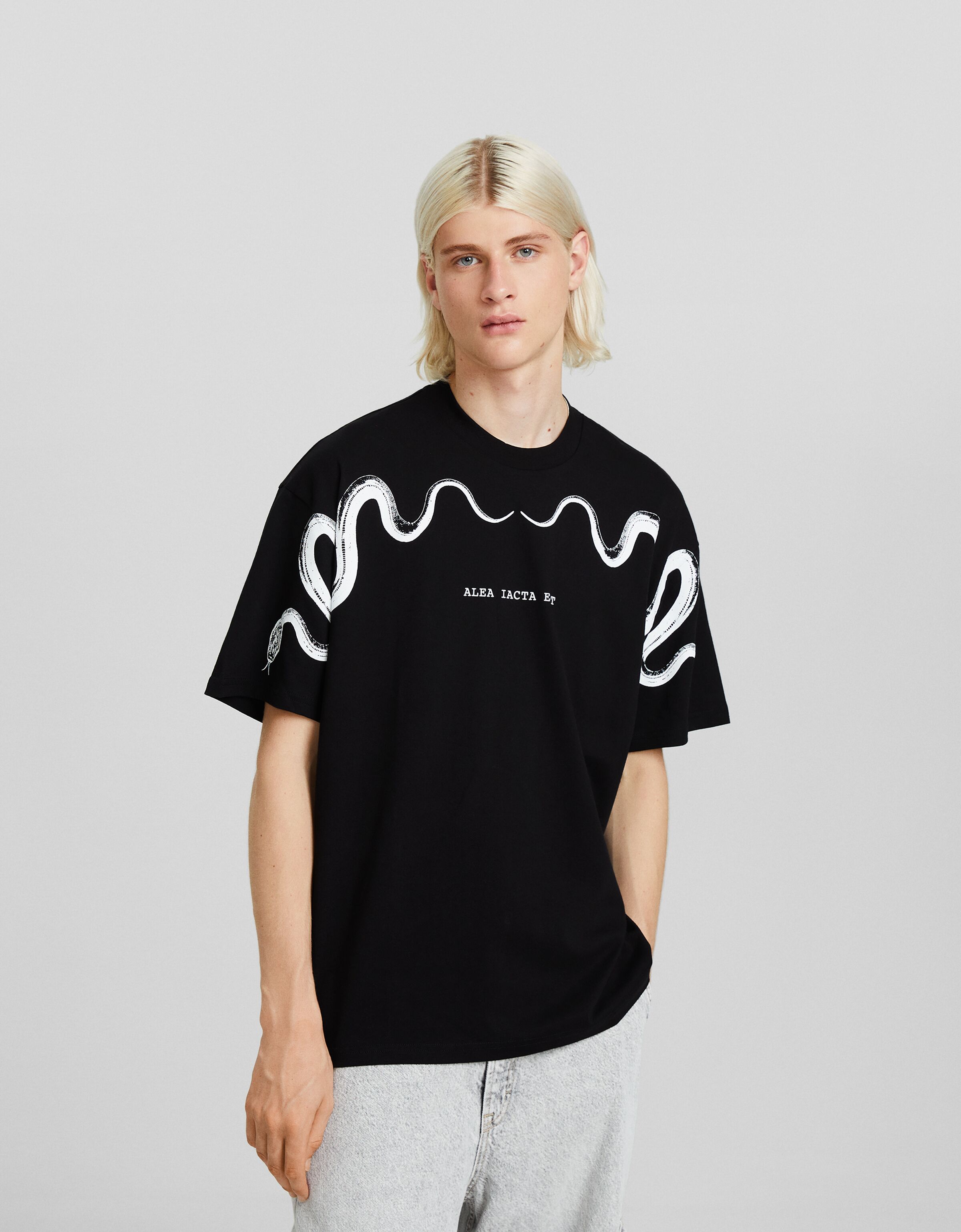 Camiseta manga corta boxy fit print