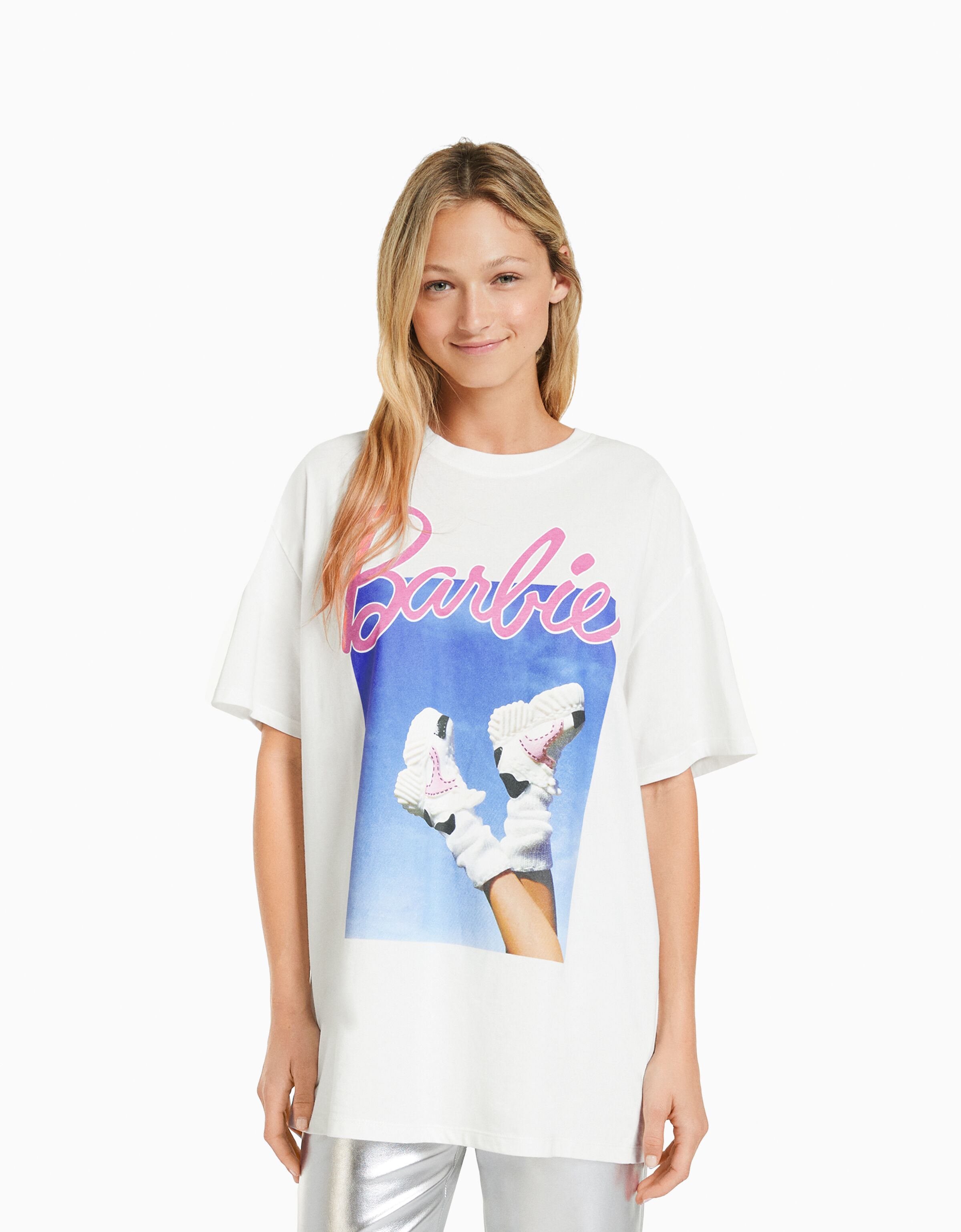 Camiseta Barbie manga corta oversize print