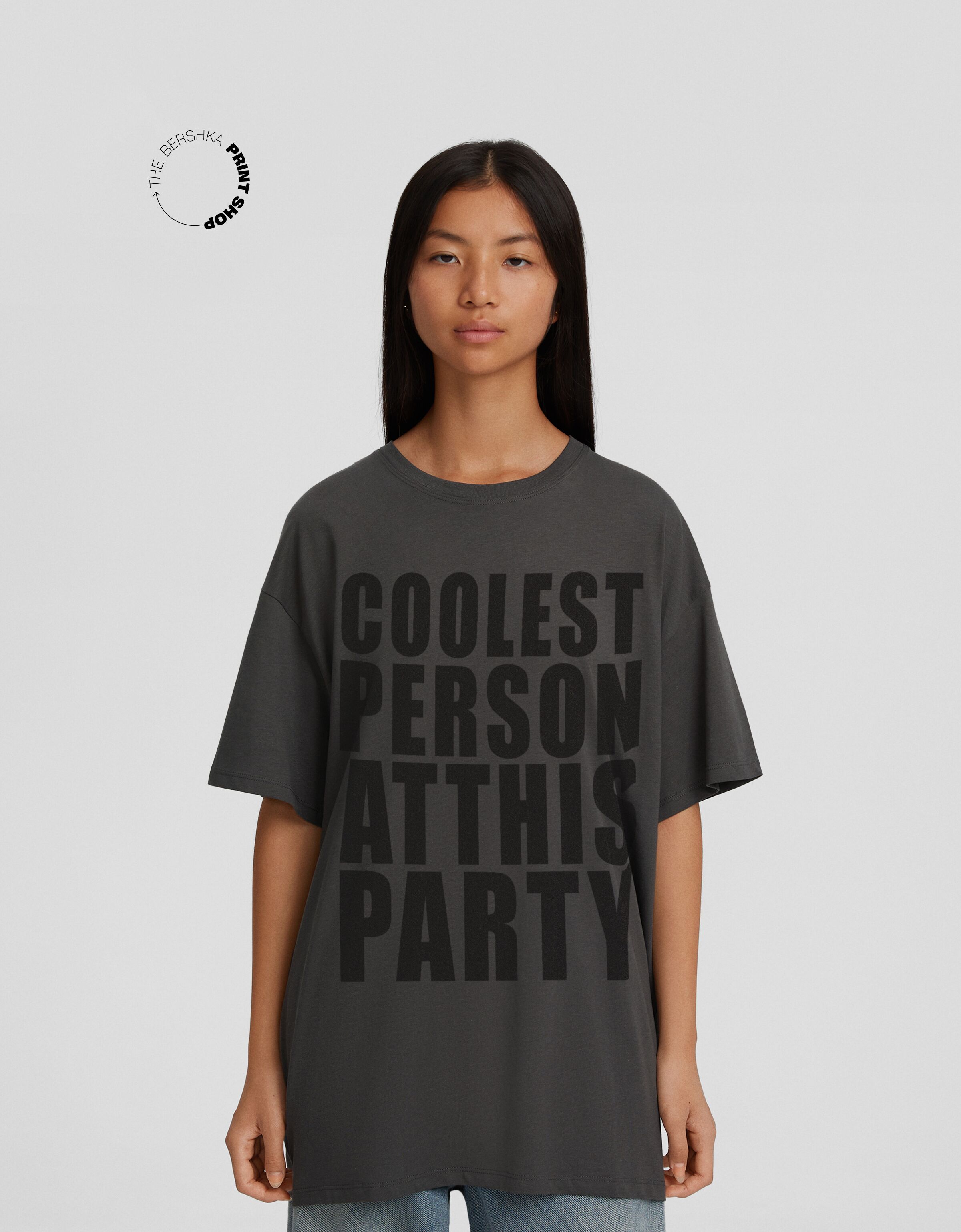 Camiseta Trending Now manga corta oversize print