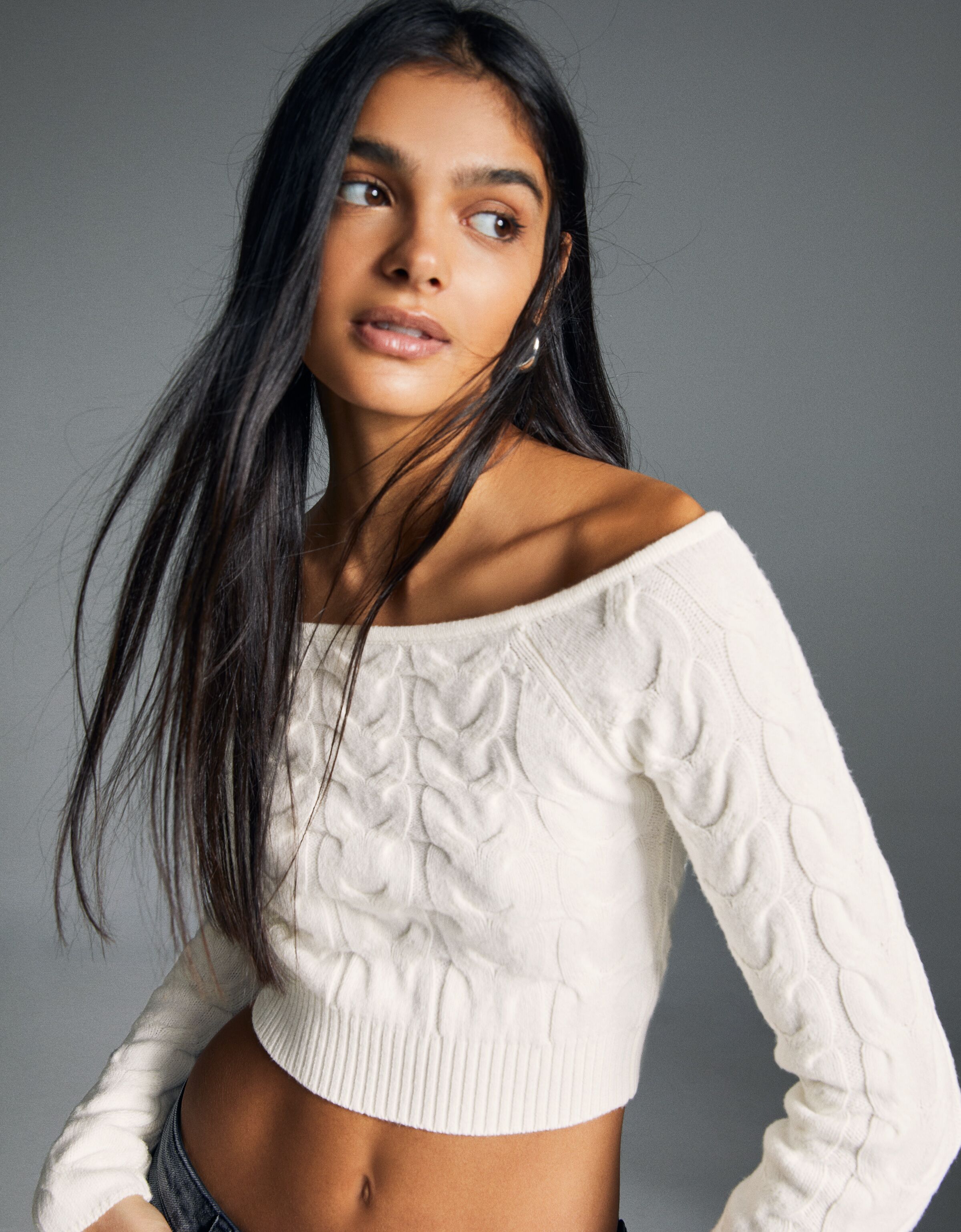 Jersey bardot trenzas