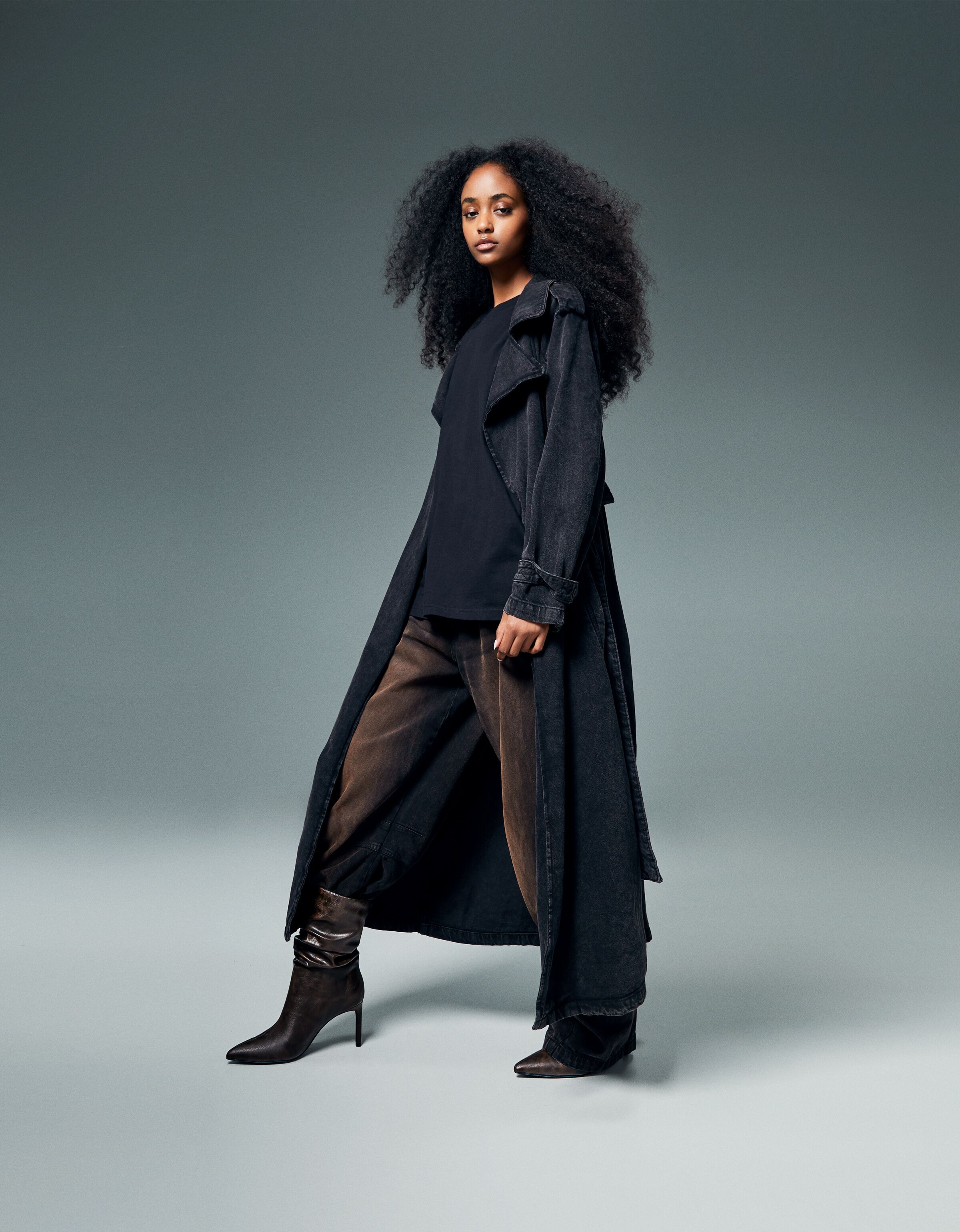 Botines tacón fino slouchy