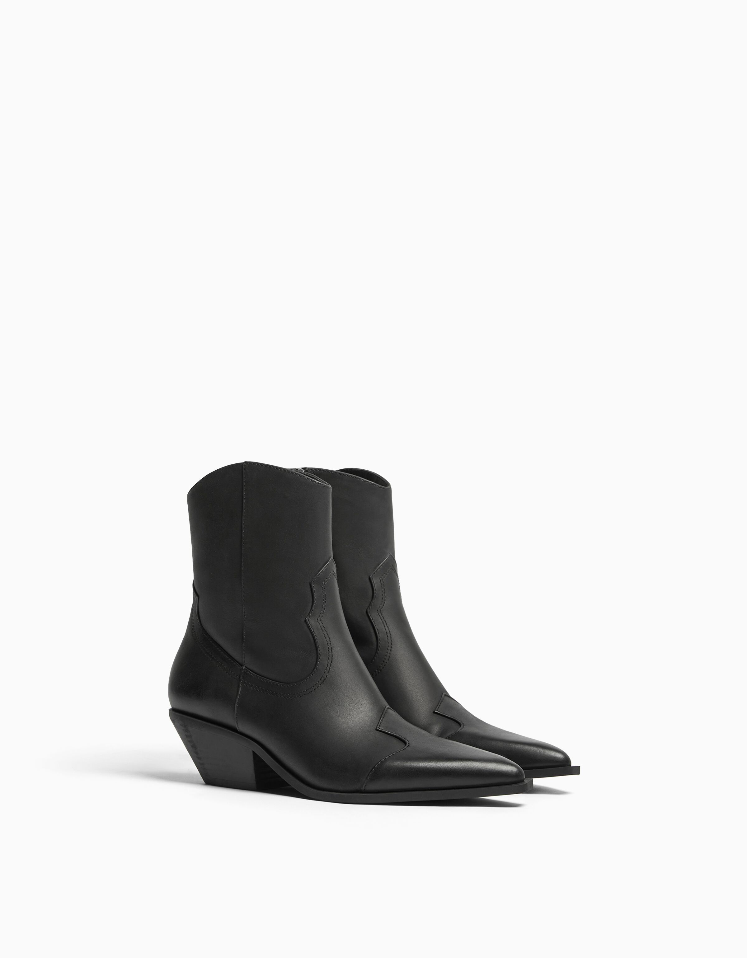 Botines tacón cowboy PIEL