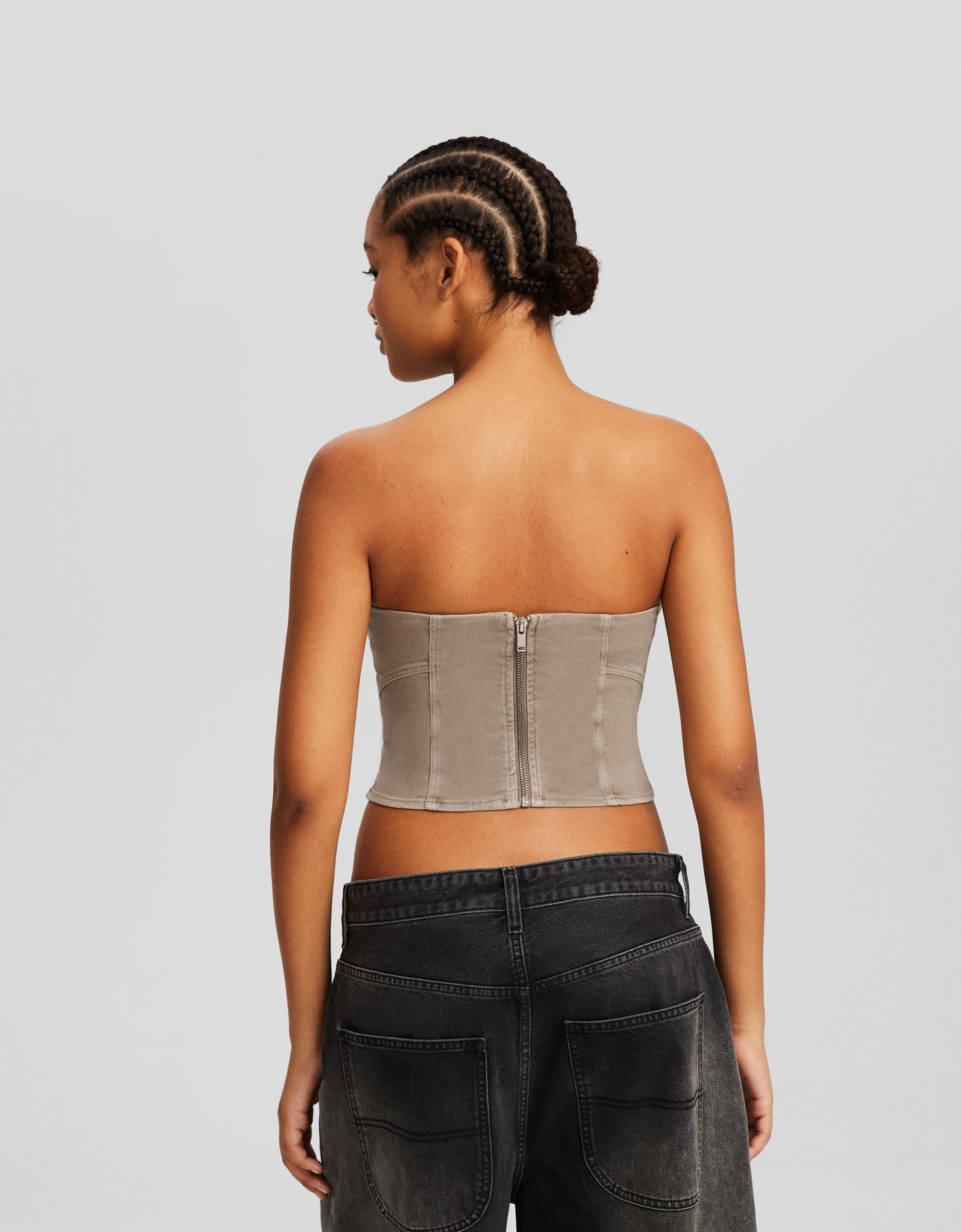 Top utility sarga efecto lavado lazada