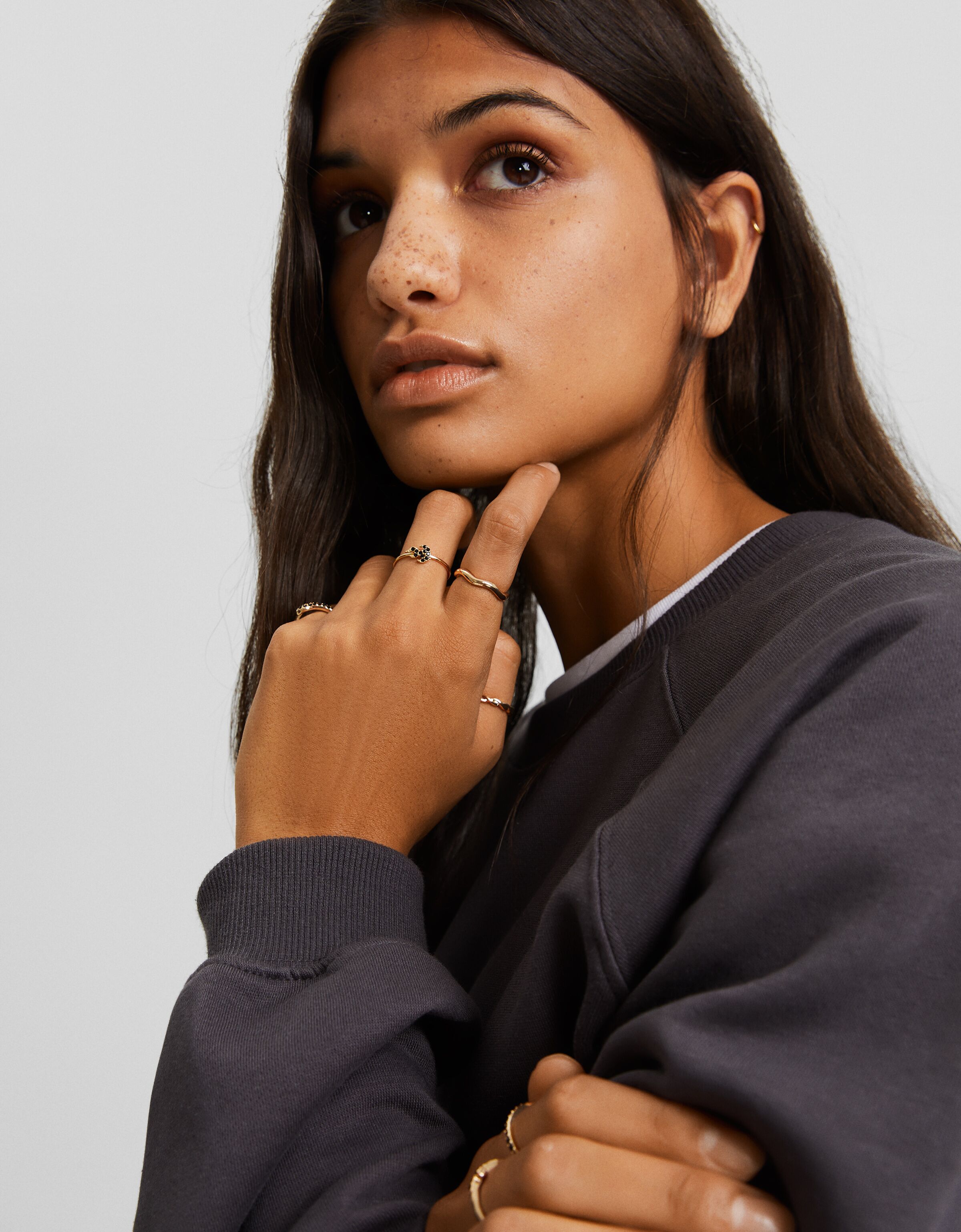 Set 9 anillos serpiente cruz pedrería