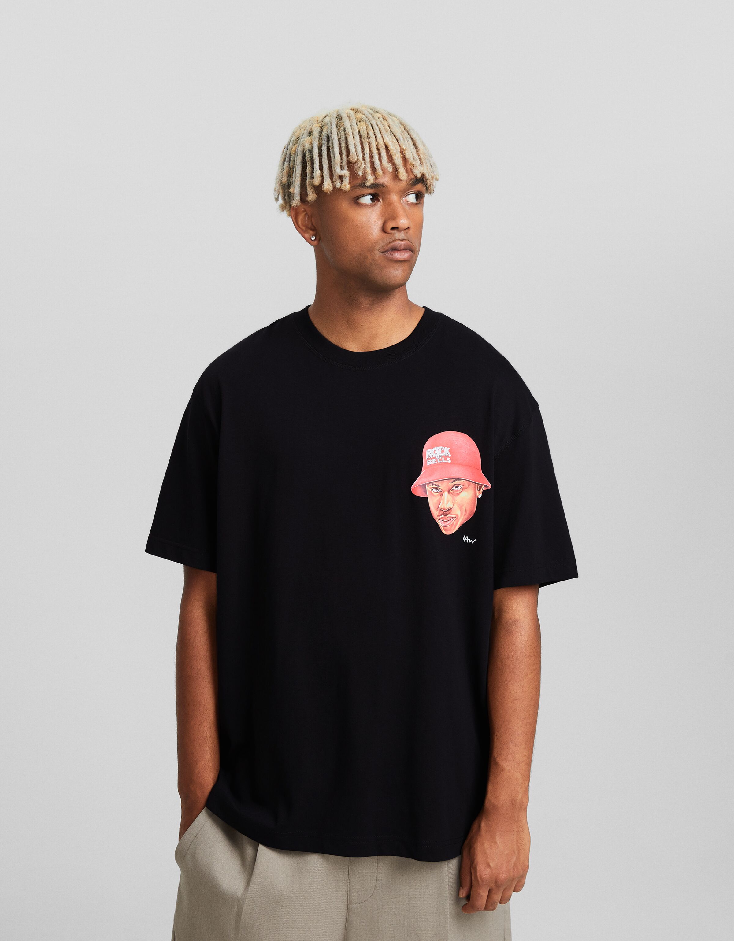 Camiseta Rock The Bells manga corta boxy fit print