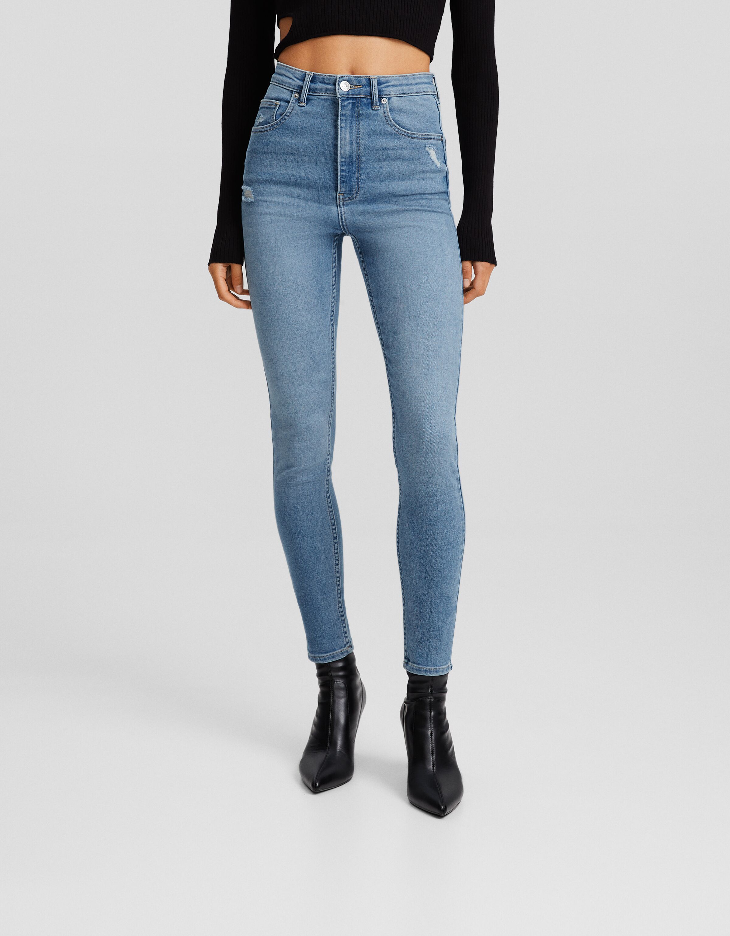 Jeans super high waist skinny