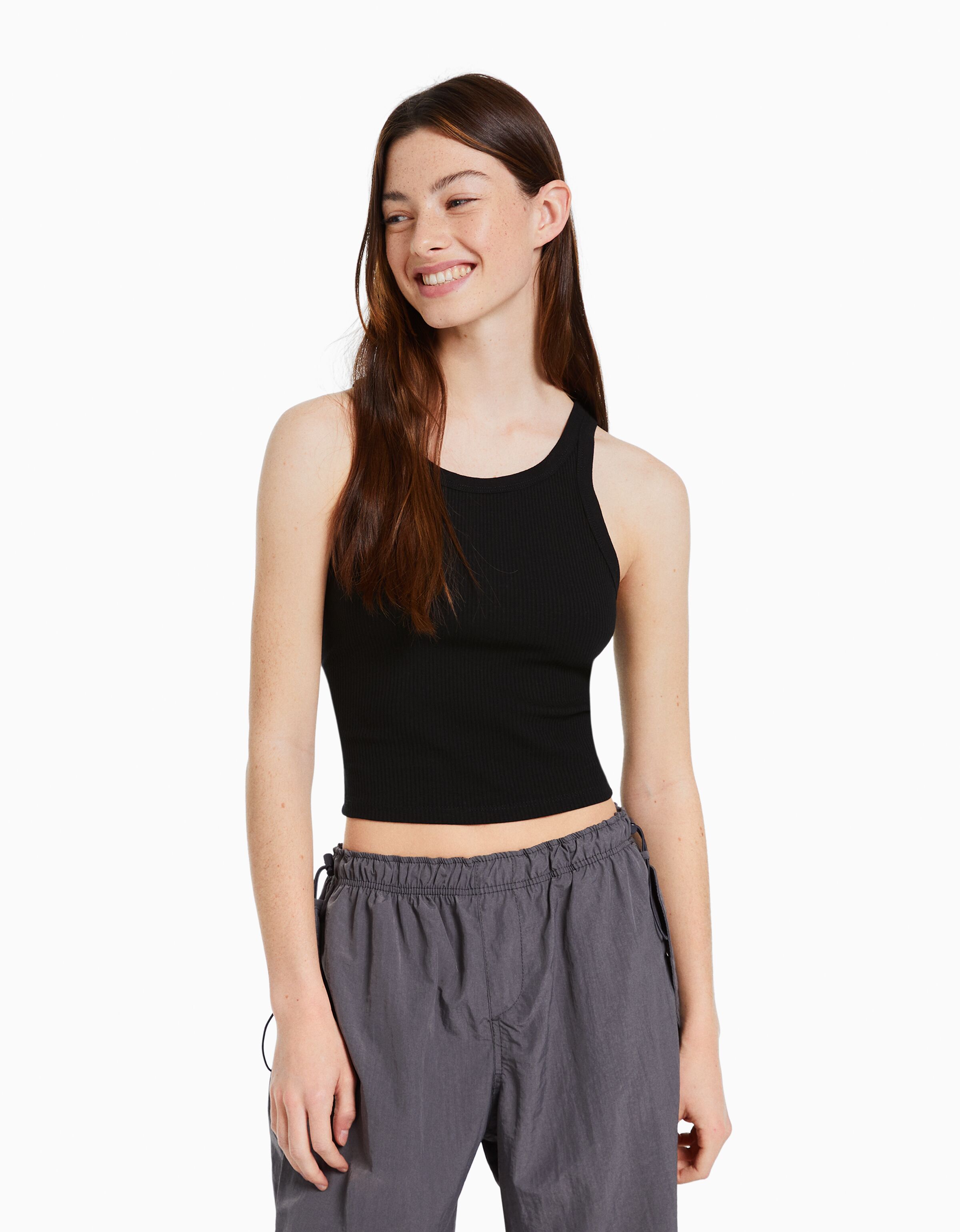 Camiseta sin mangas rib