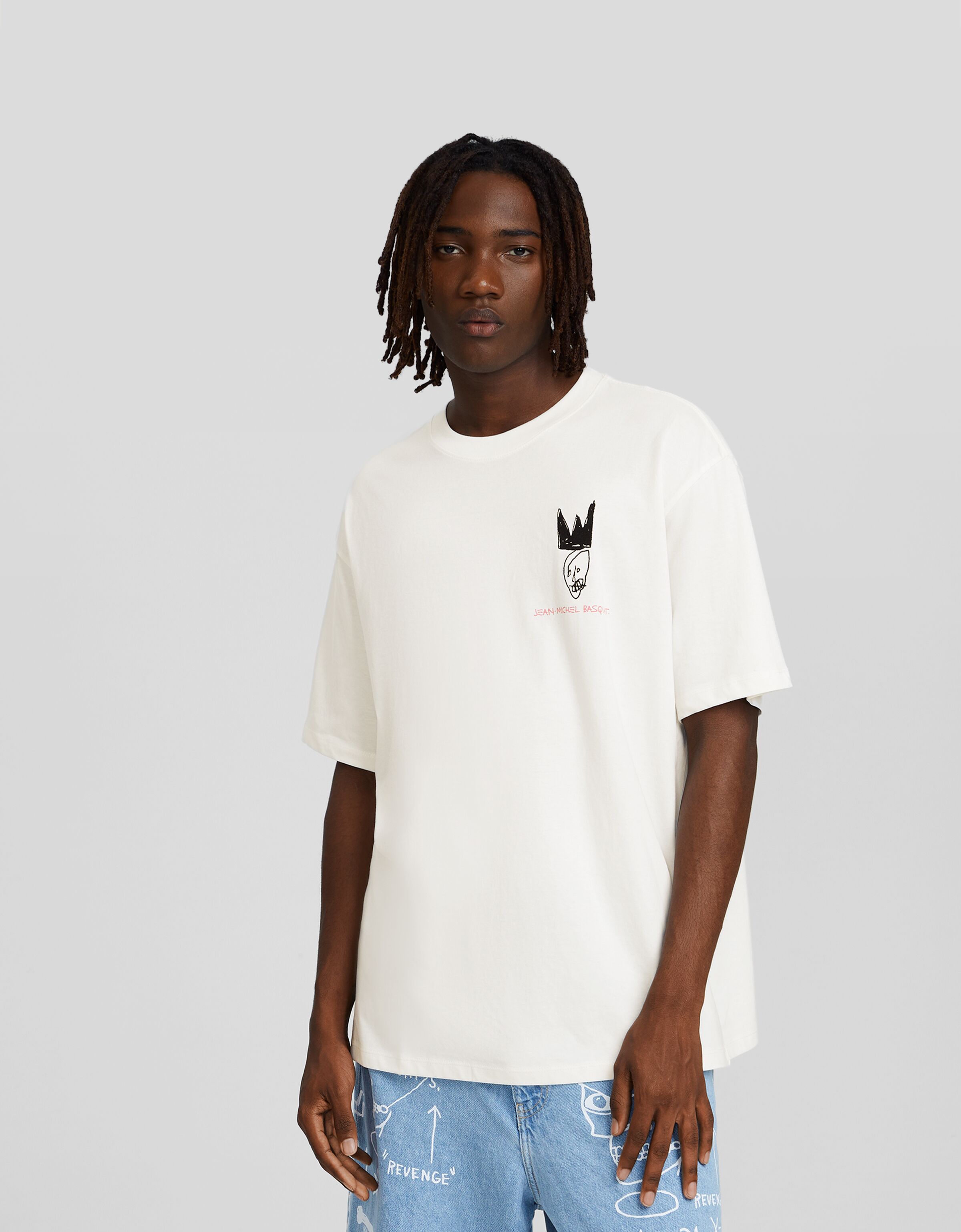 Camiseta Jean-Michel Basquiat manga corta boxy fit
