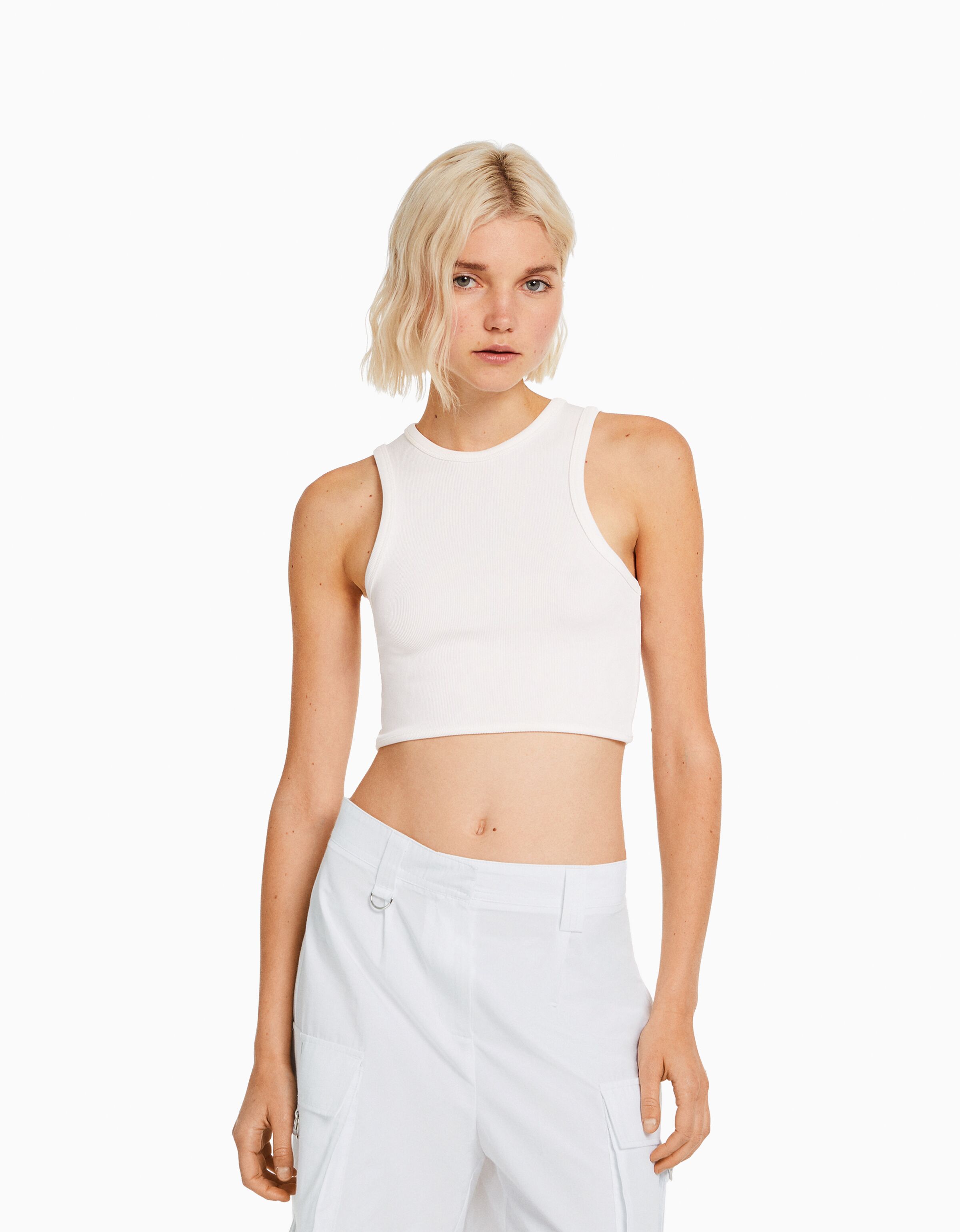 Bermuda con algodón bolsillos tiras