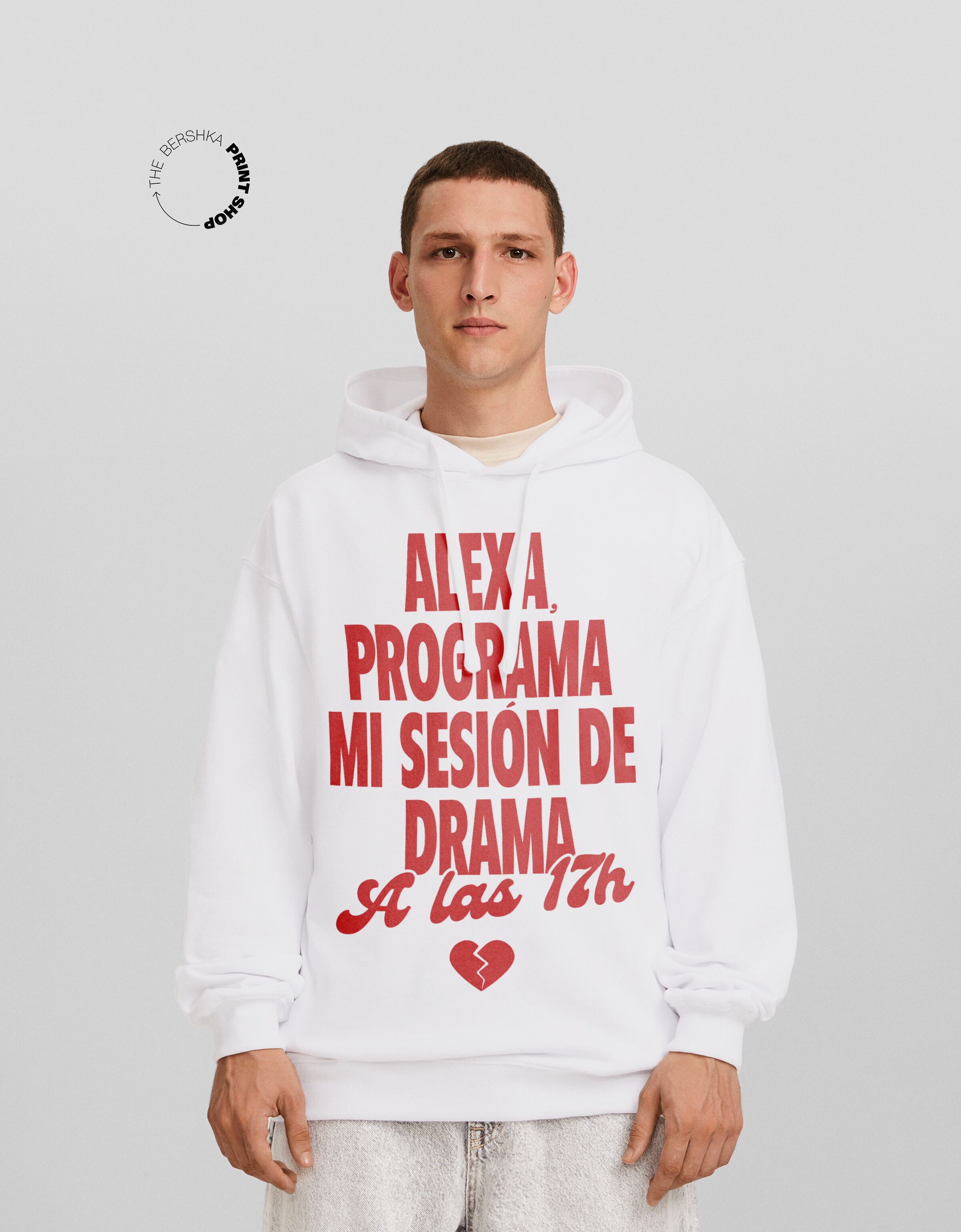 Sudadera Alexa capucha oversize print