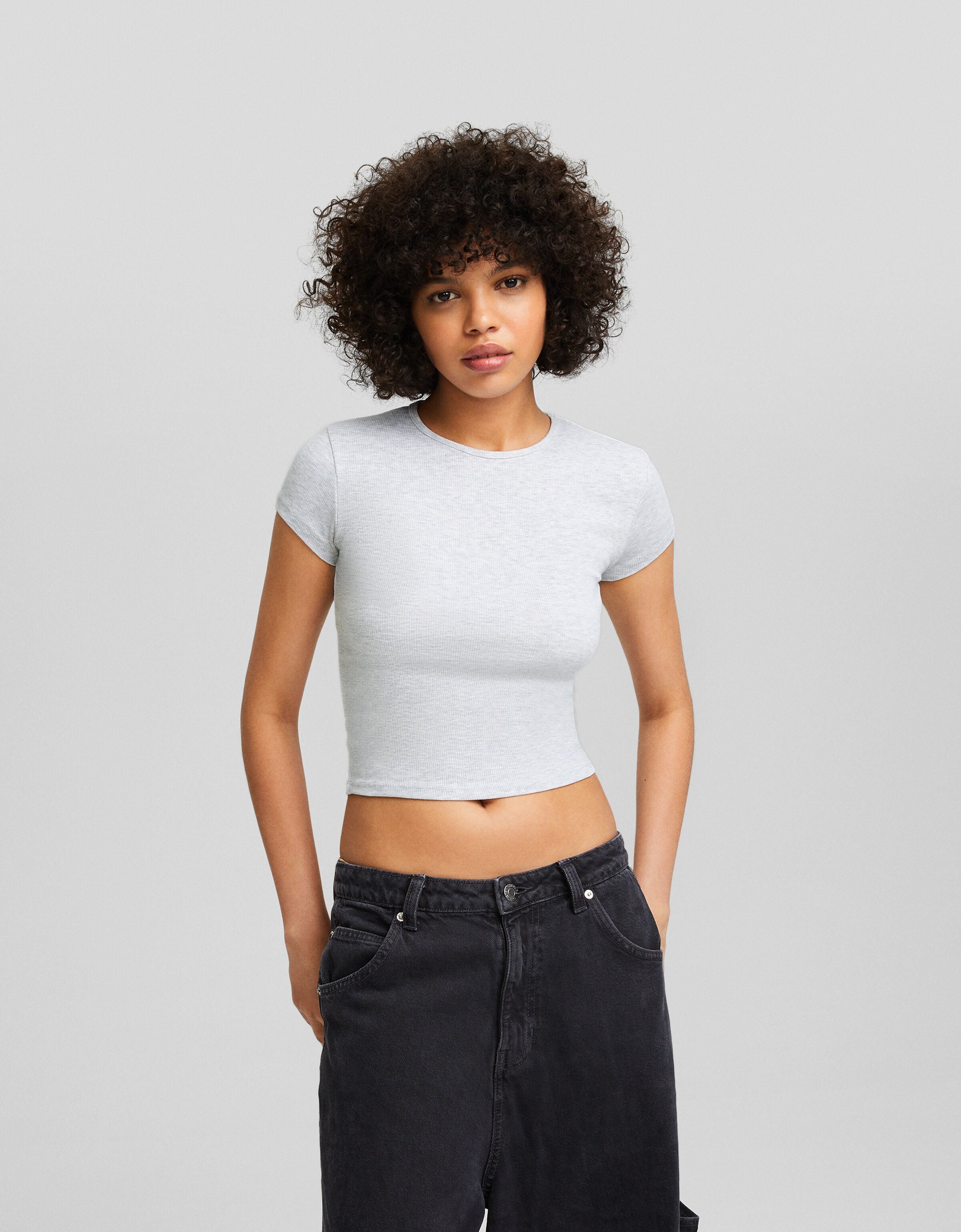 Camiseta manga corta rib